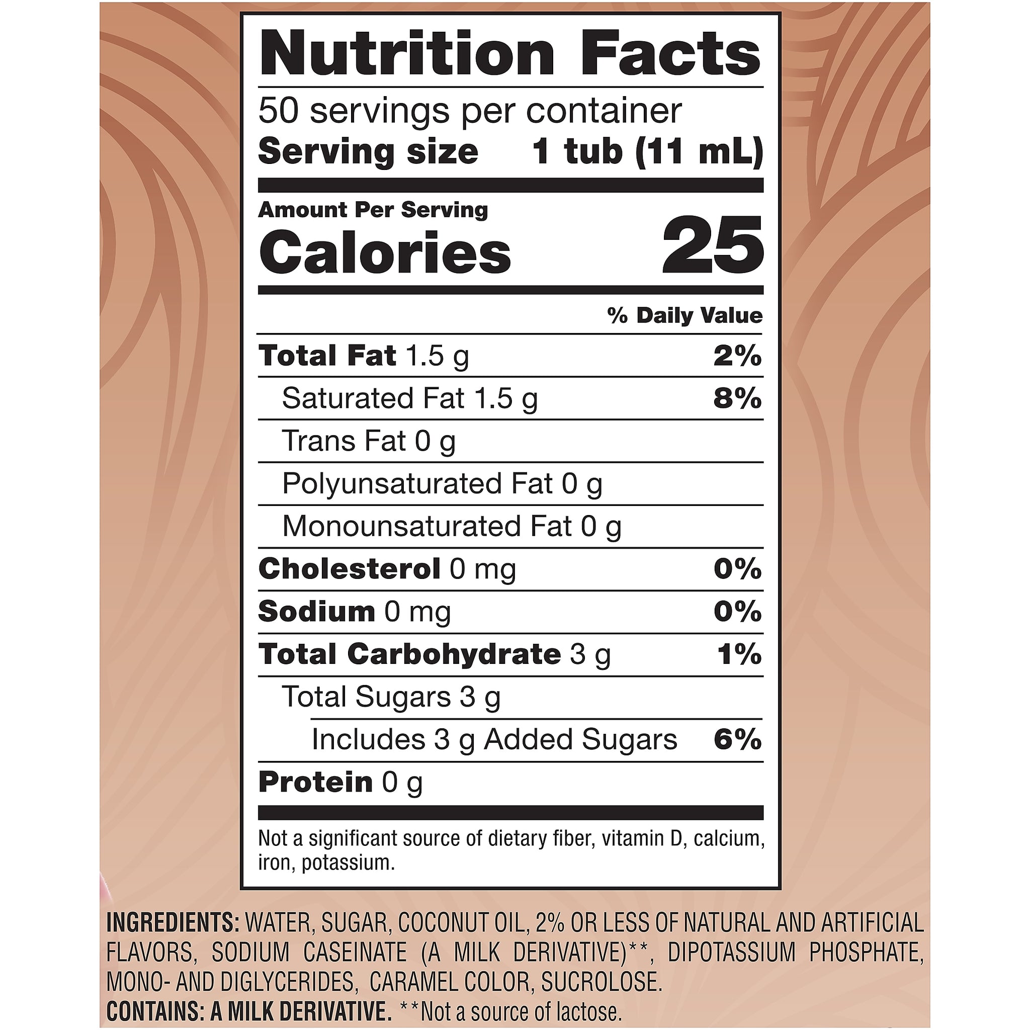 Coffee mate Vanilla Caramel Liquid Creamer, 0.38 Oz., 50/Box