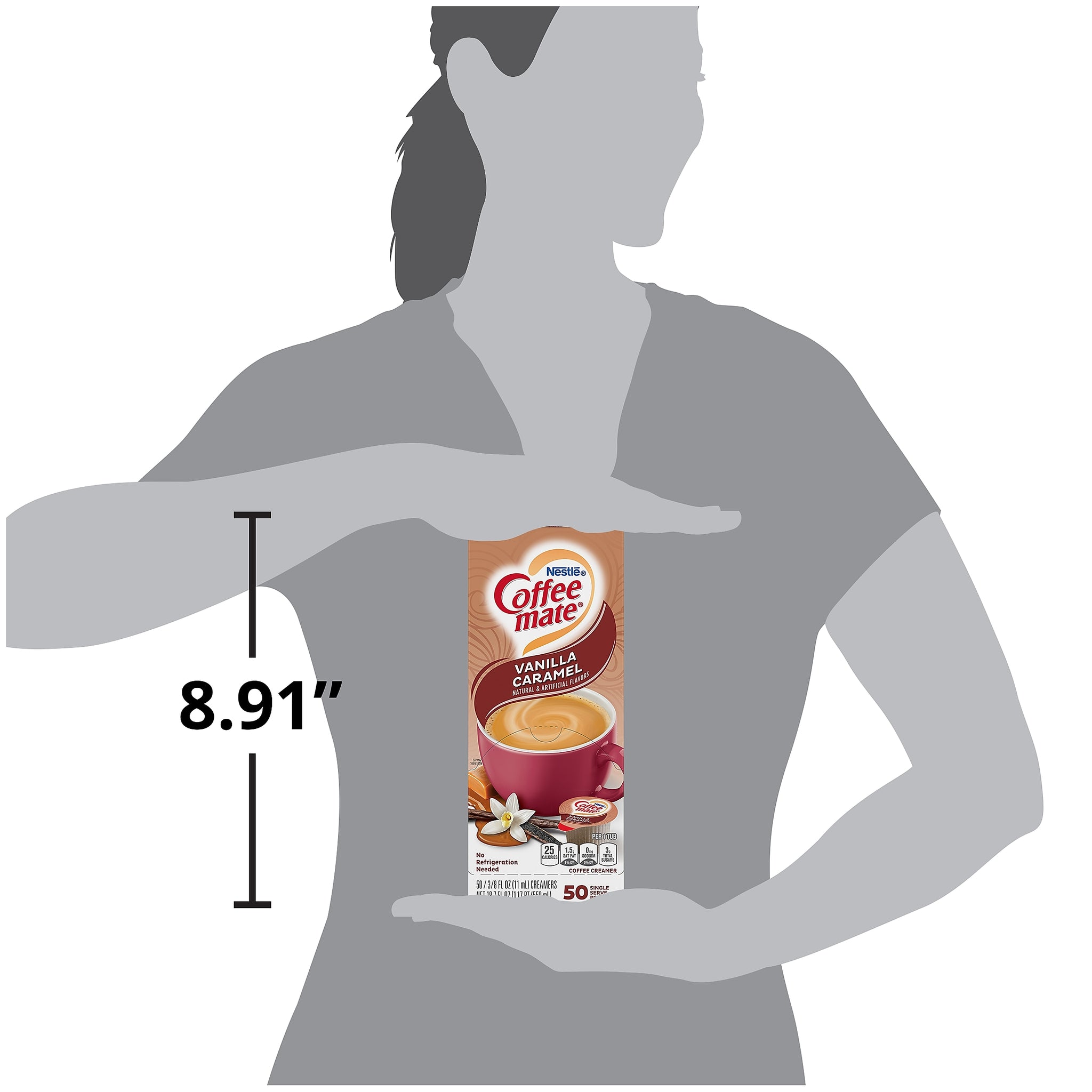 Coffee mate Vanilla Caramel Liquid Creamer, 0.38 Oz., 50/Box