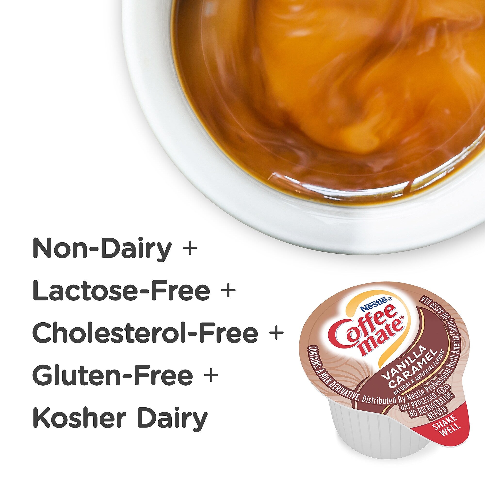 Coffee mate Vanilla Caramel Liquid Creamer, 0.38 Oz., 50/Box