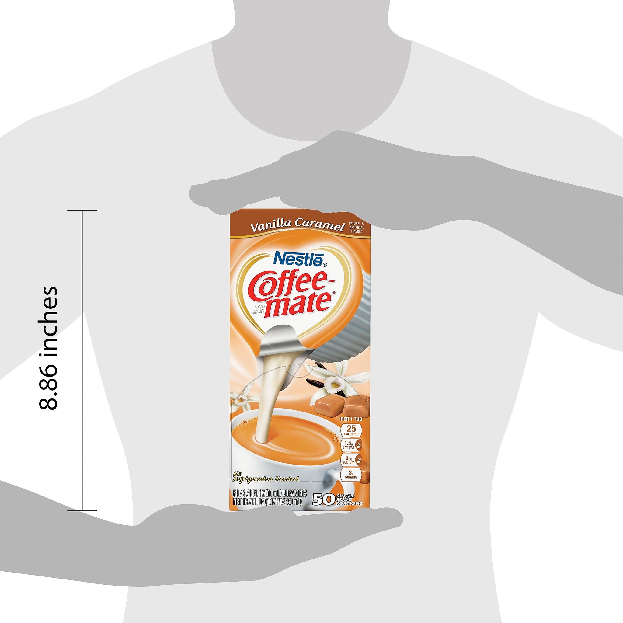 Coffee mate Vanilla Caramel Liquid Creamer, 0.38 Oz., 50/Box