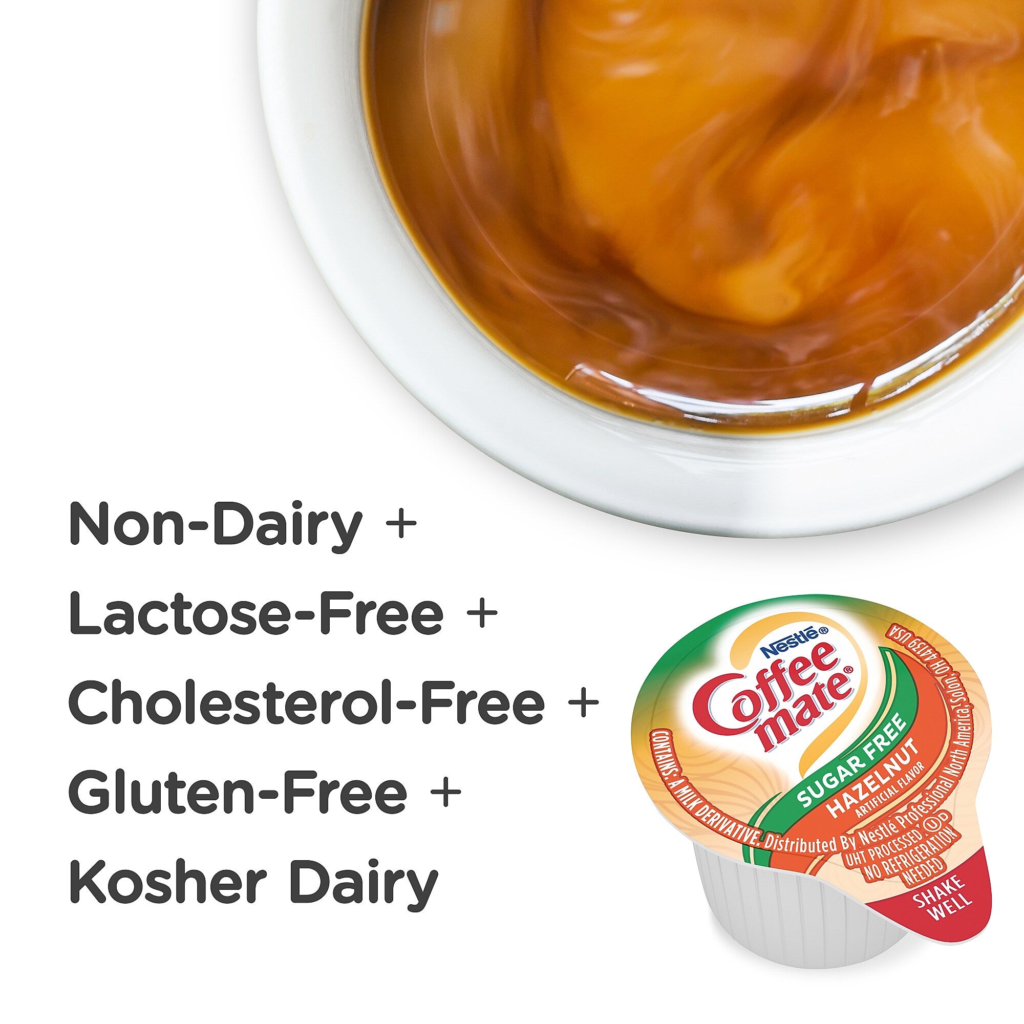 Coffee mate Zero Sugar Hazelnut Liquid Creamer, .375oz., 50/Box