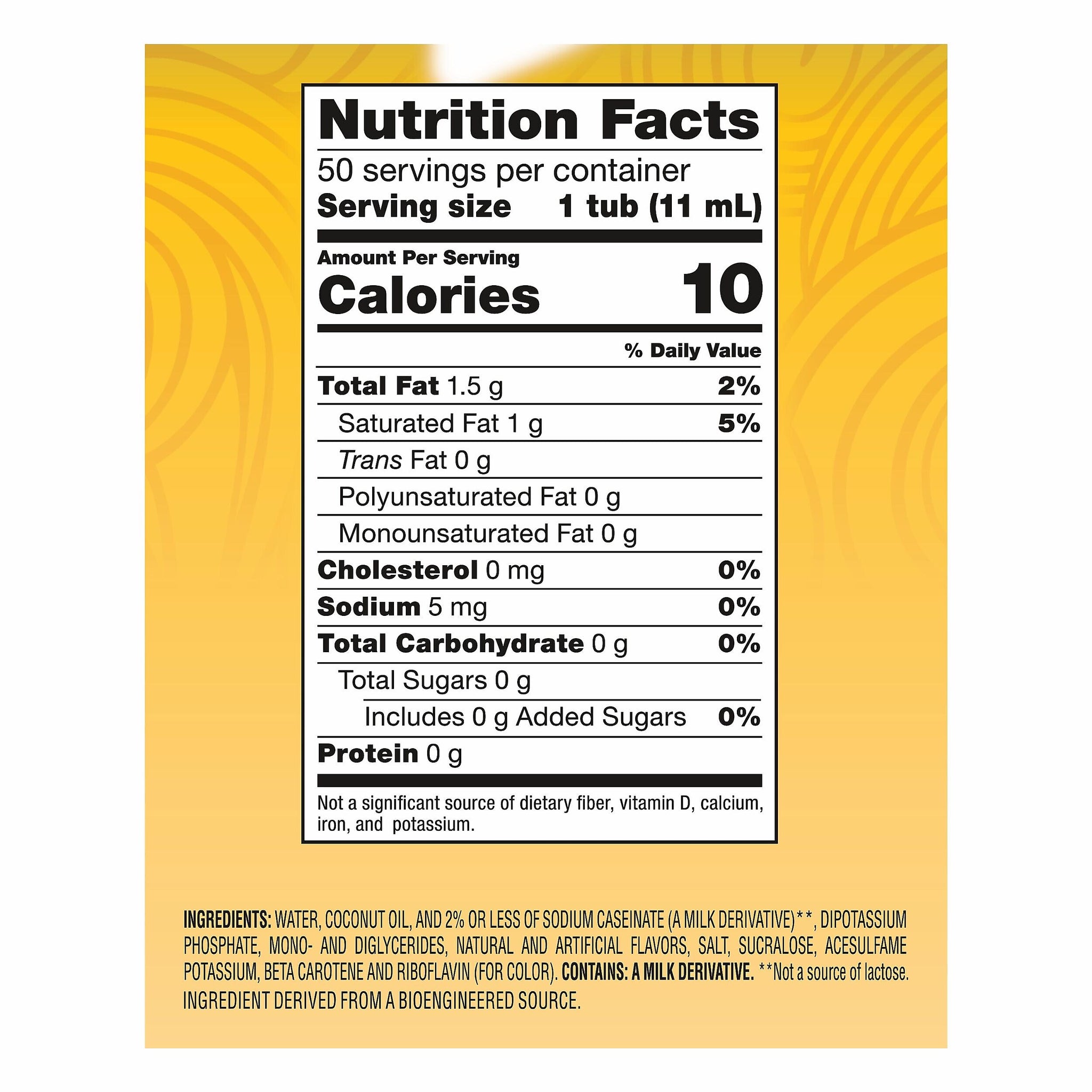 Coffee mate Zero Sugar Hazelnut Liquid Creamer, .375oz., 50/Box