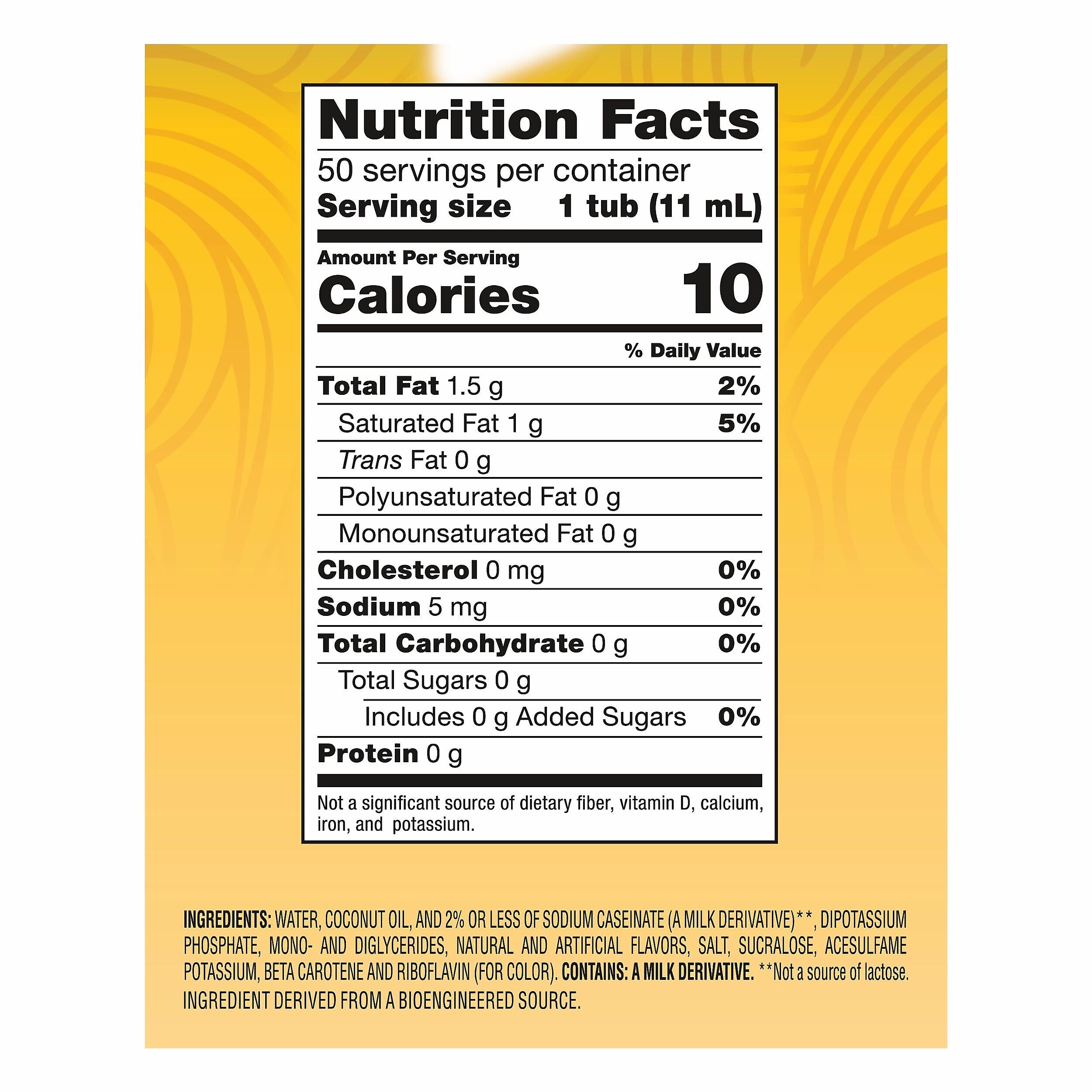 Coffee mate Zero Sugar Hazelnut Liquid Creamer, .375oz., 50/Box