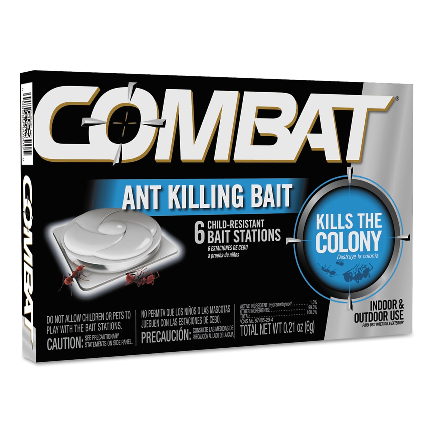 Combat Source Kill 4 Bait for Ants, Unscented, 0.21 oz., 6/Box