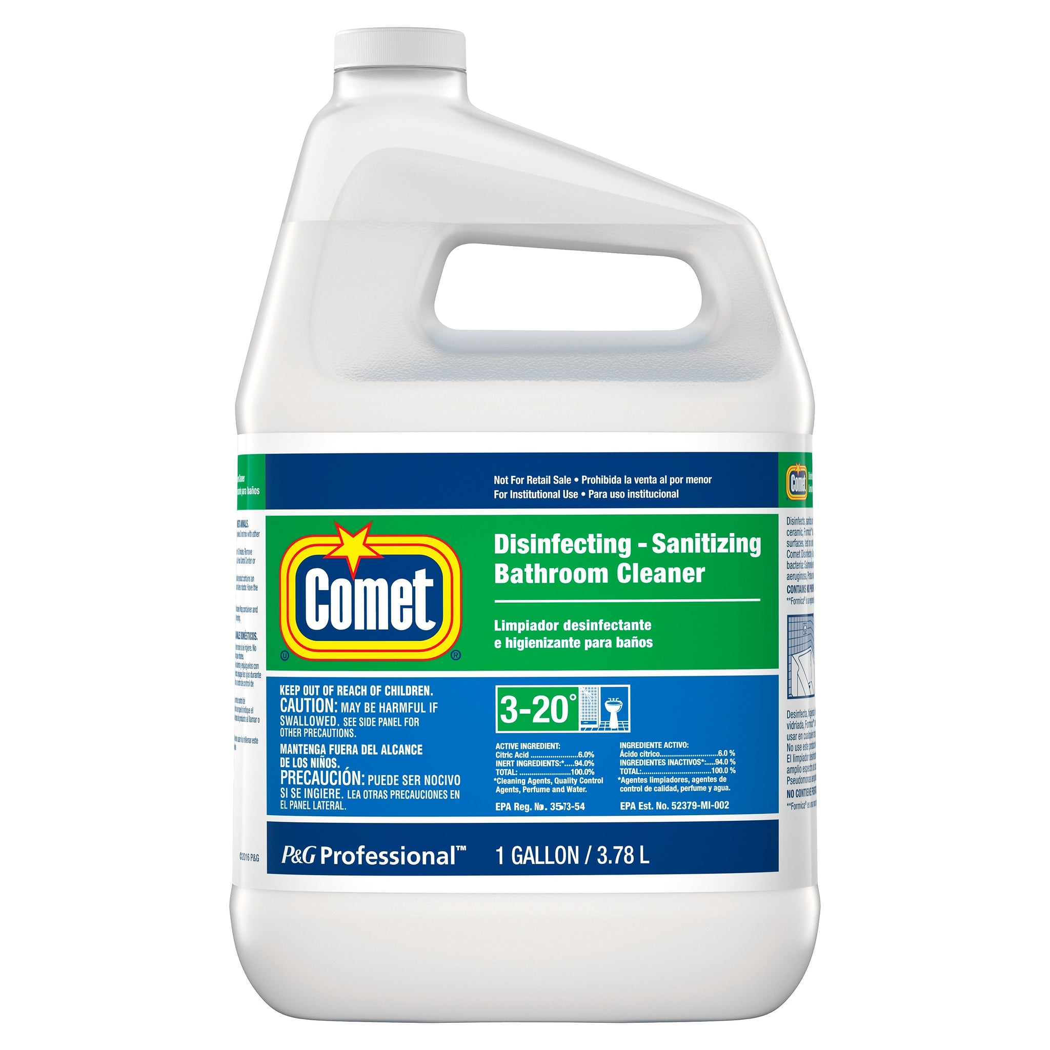 Comet Closed-Loop Disinfecting-Sanitizing Bathroom Cleaner, 1 Gallon, 3/Carton