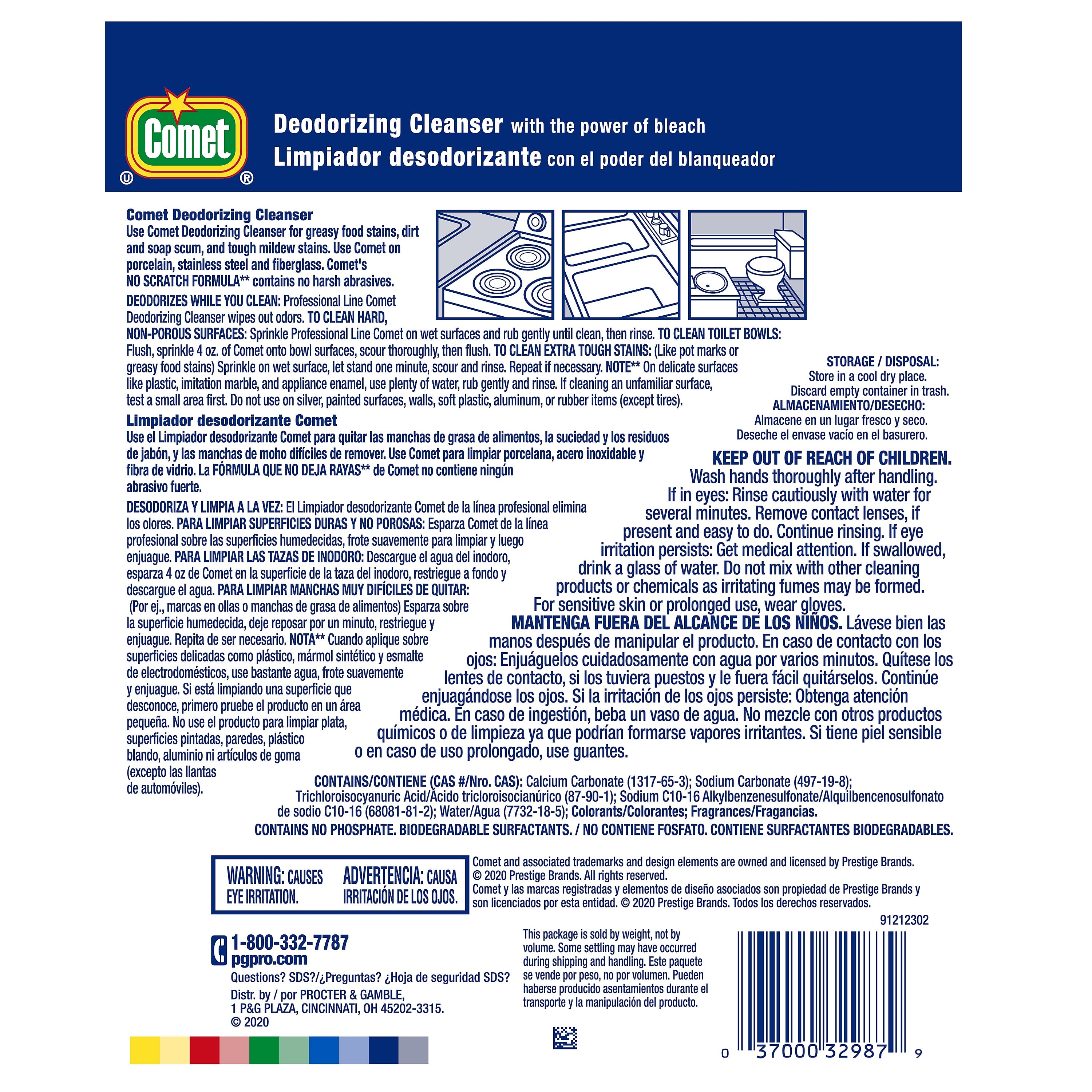 Comet Professional Deodorizing Cleanser Multi Purpose Powder Cleaner, 21 oz.