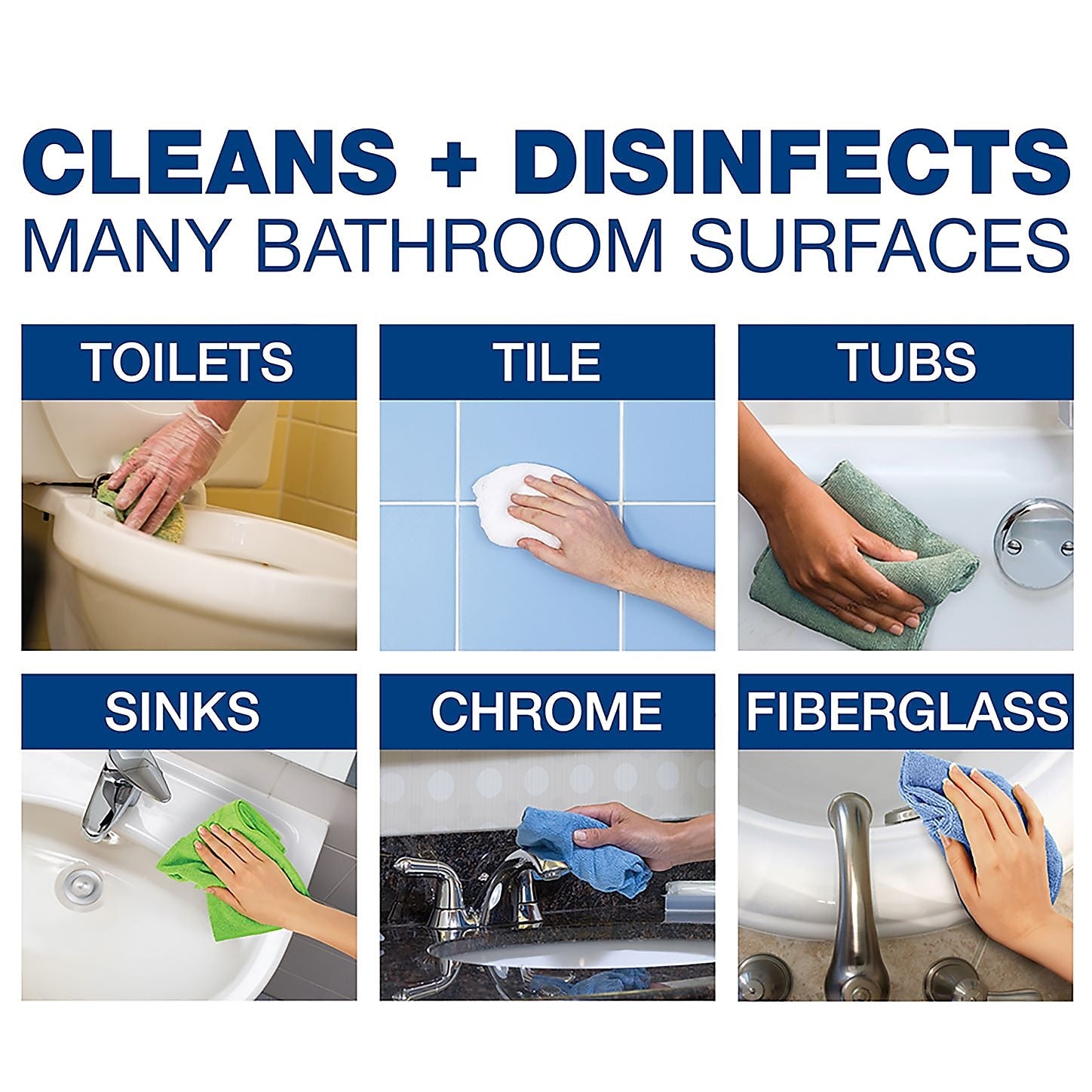 Comet Professional Multi Purpose Disinfecting/Sanitizing Bathroom Cleaner, 1 Gallon, Citrus Scent, 3/Carton