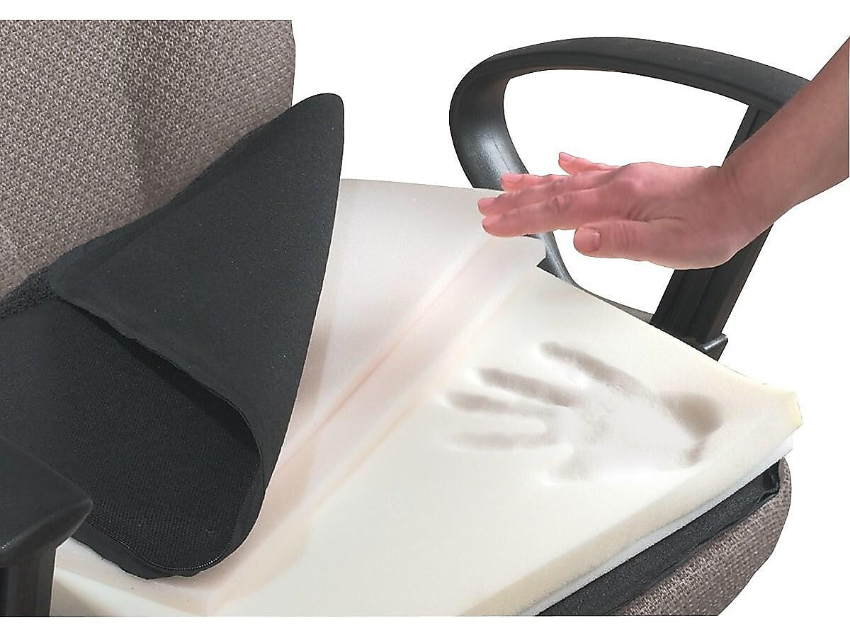 ComfortMakers Deluxe Memory Foam Chair Cushion, Black