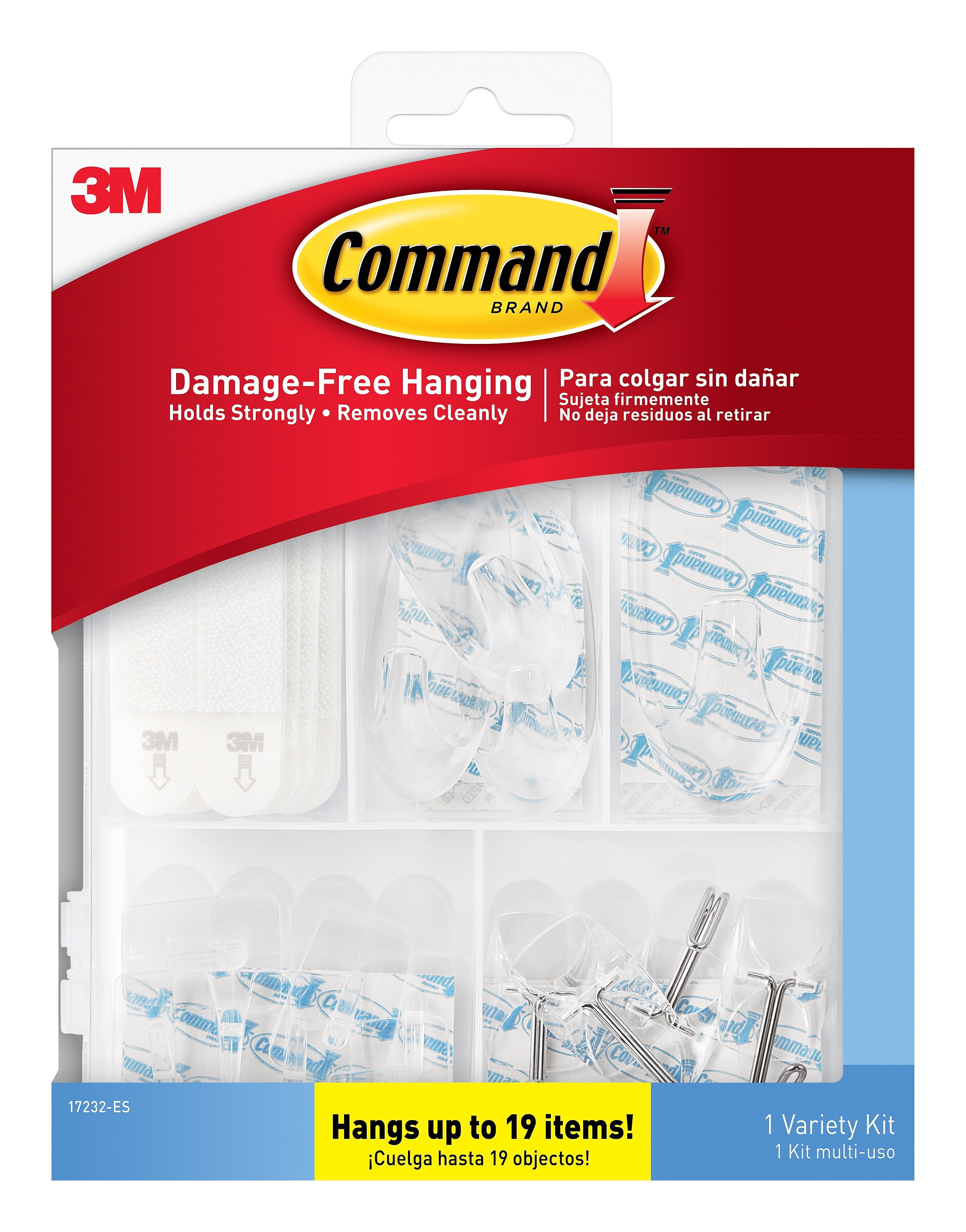 Command Assorted Hook Kit, Clear, 53/Pack