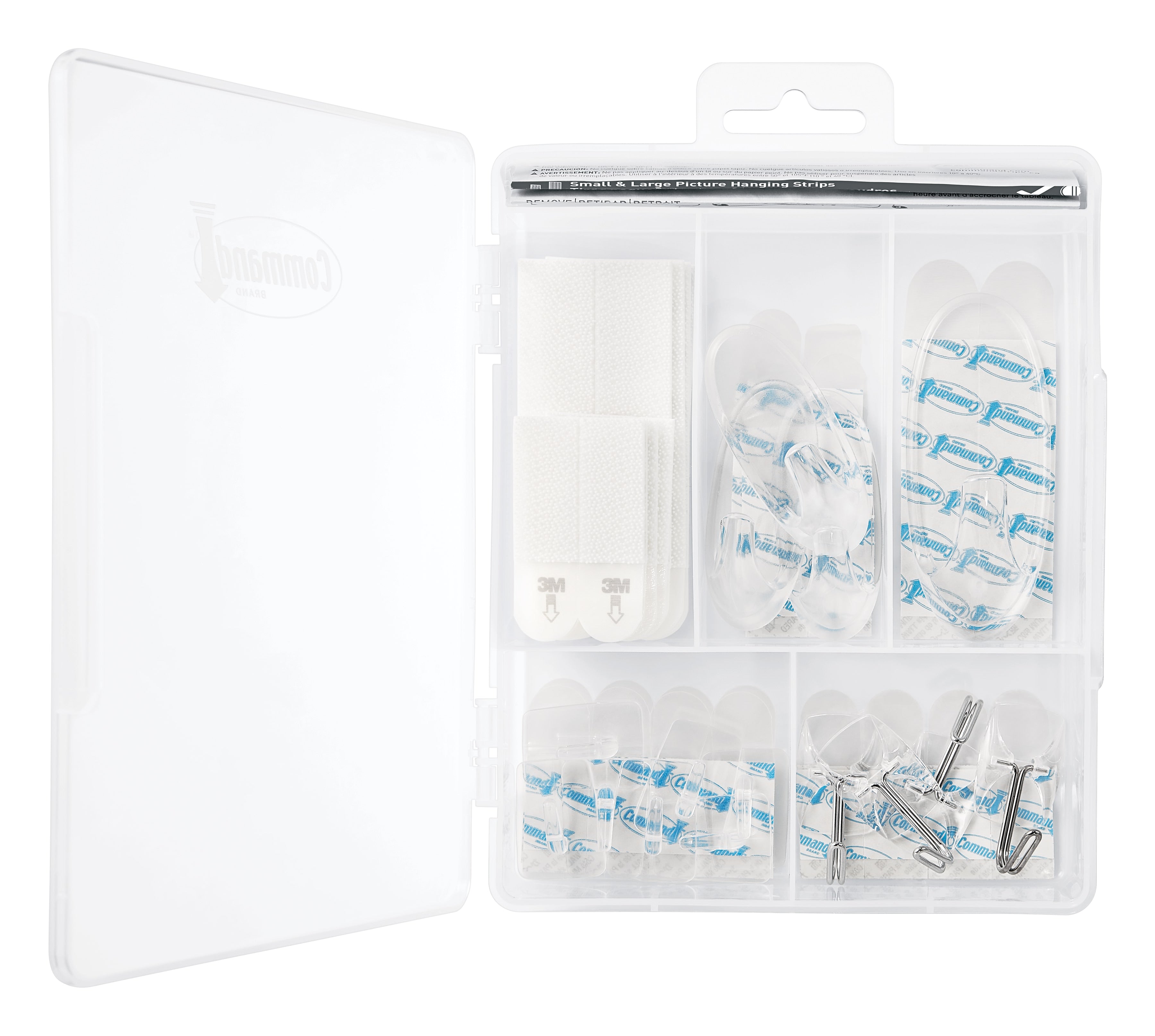 Command Assorted Hook Kit, Clear, 53/Pack