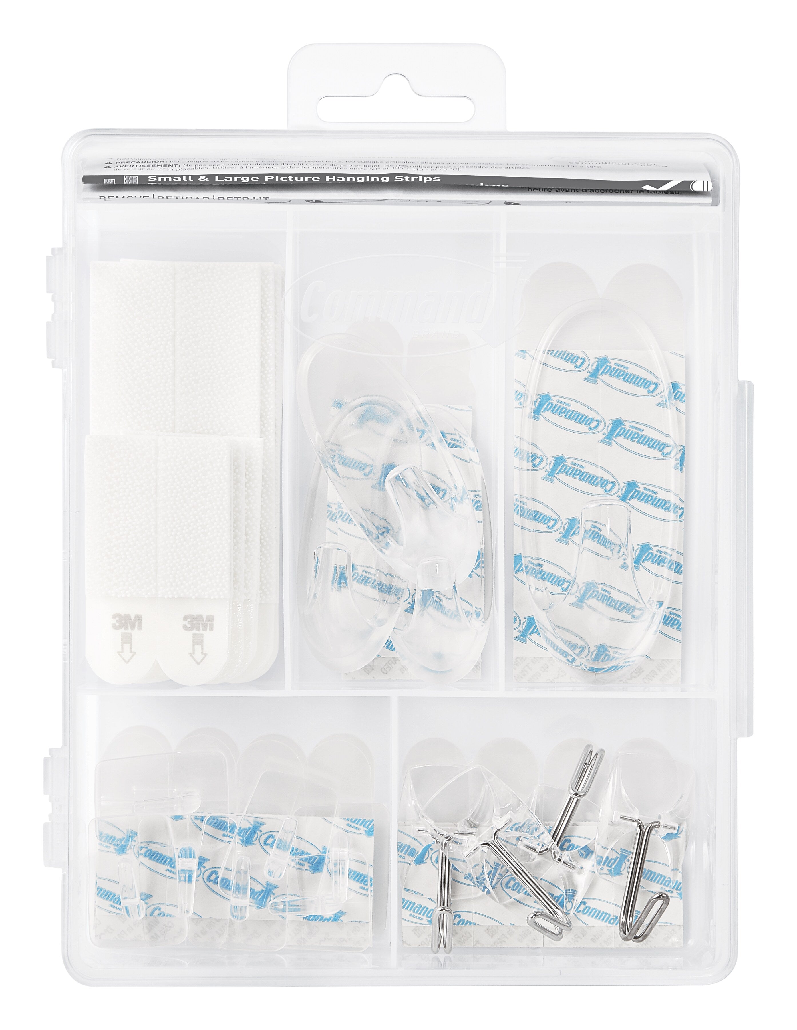 Command Assorted Hook Kit, Clear, 53/Pack
