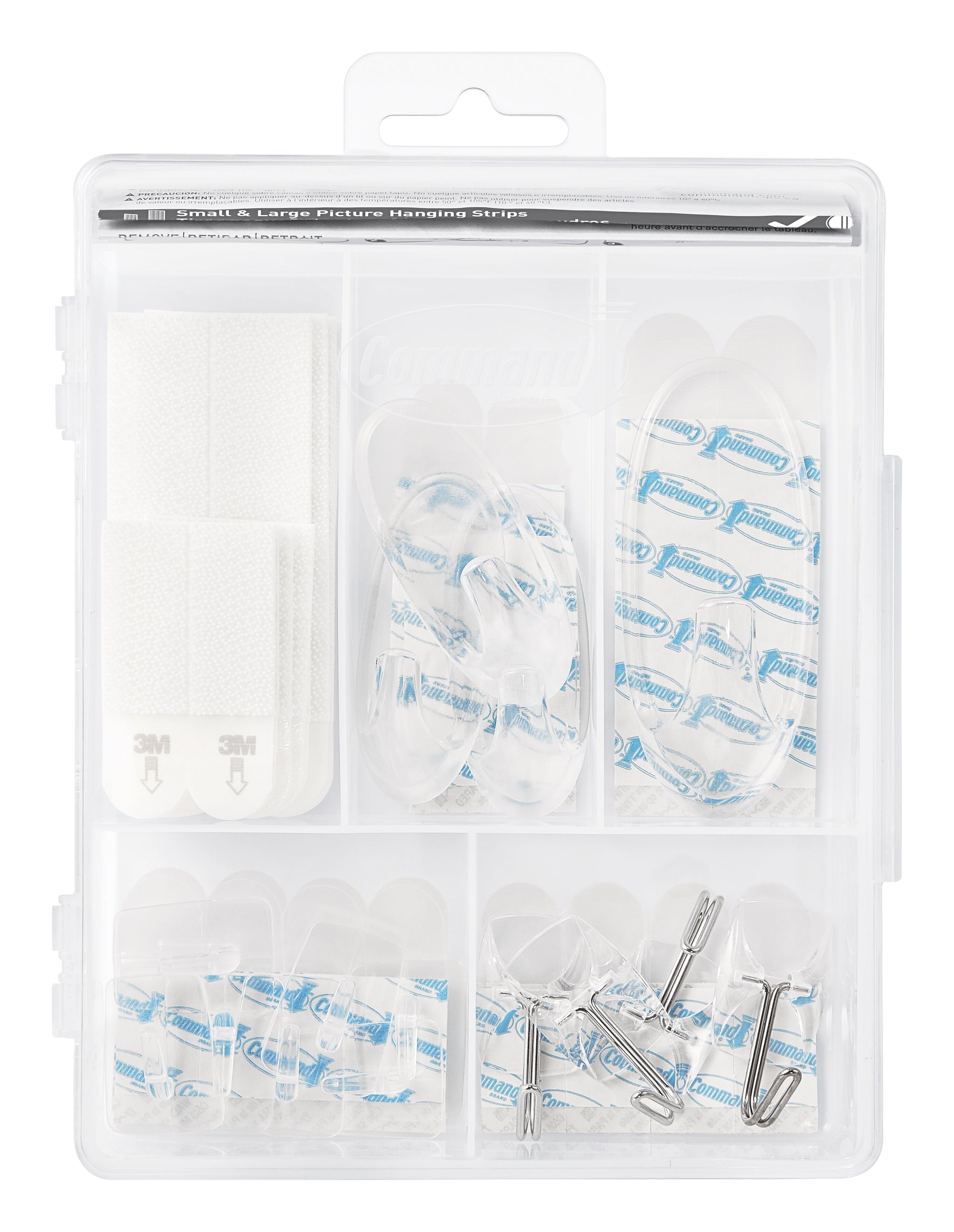 Command Assorted Hook Kit, Clear, 53/Pack