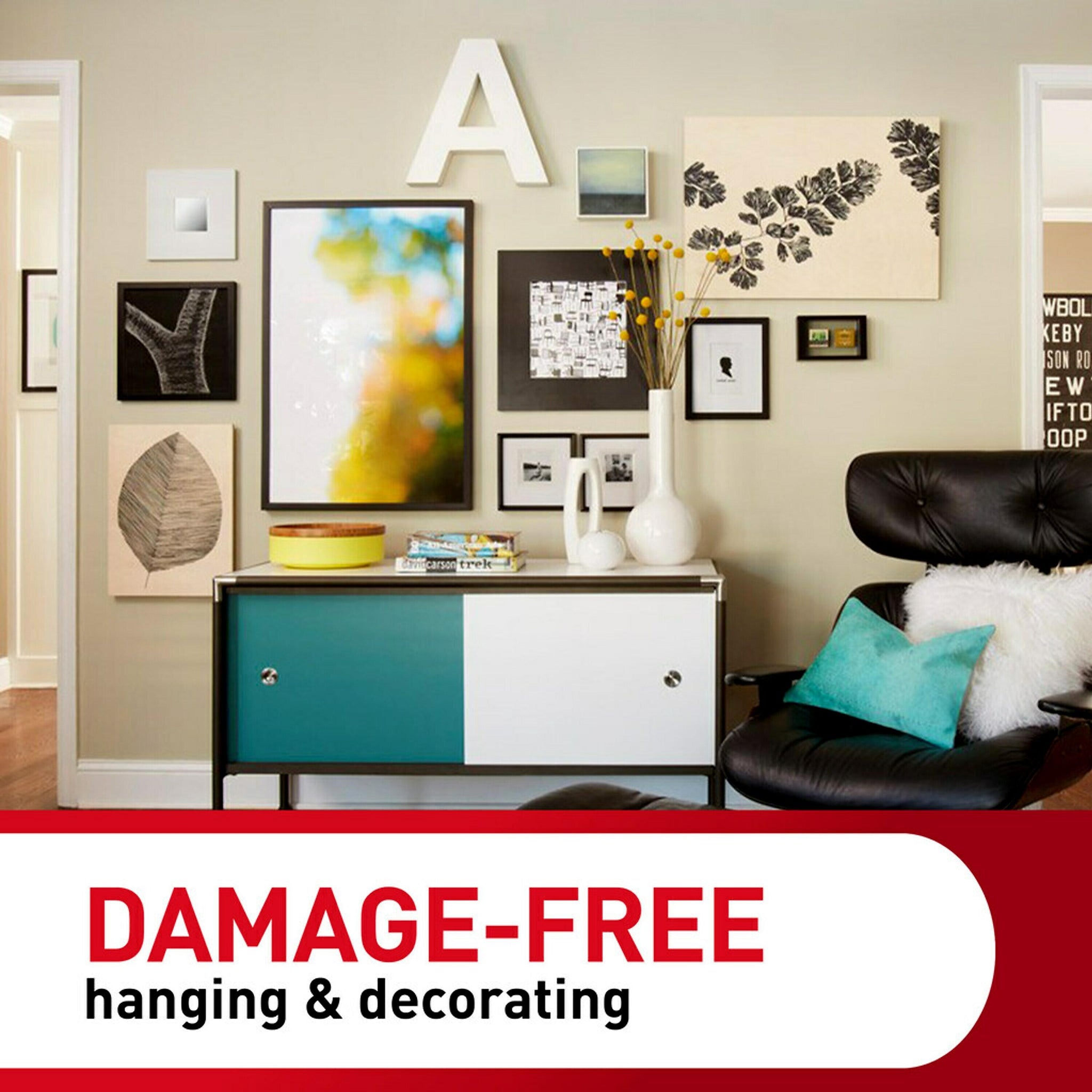 Command Assorted Size Picture Hanging Strips, 12 Pairs/Pack
