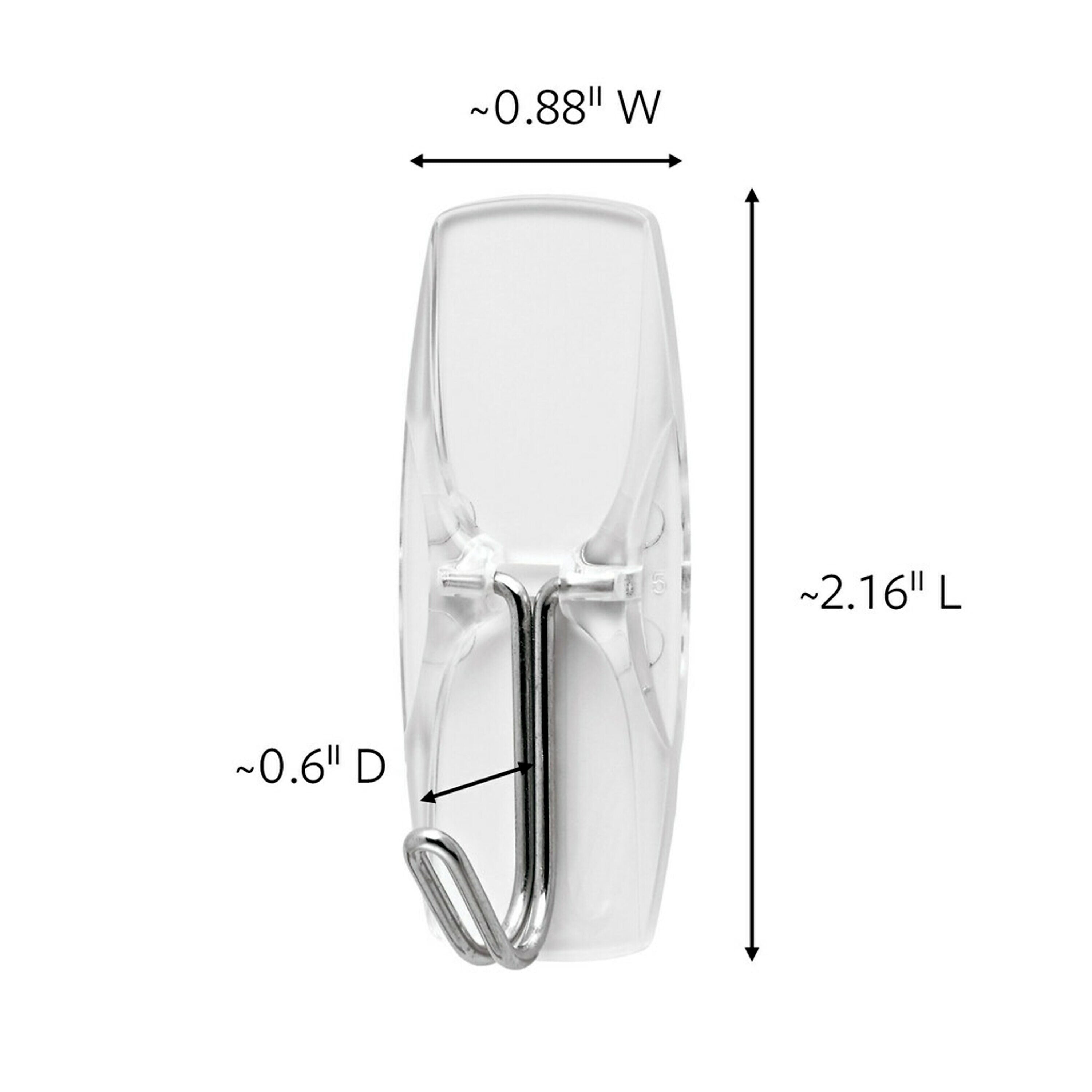 Command Clear Medium Wire Hook Value Pack, 6-Command Hooks, 8-Command Strips