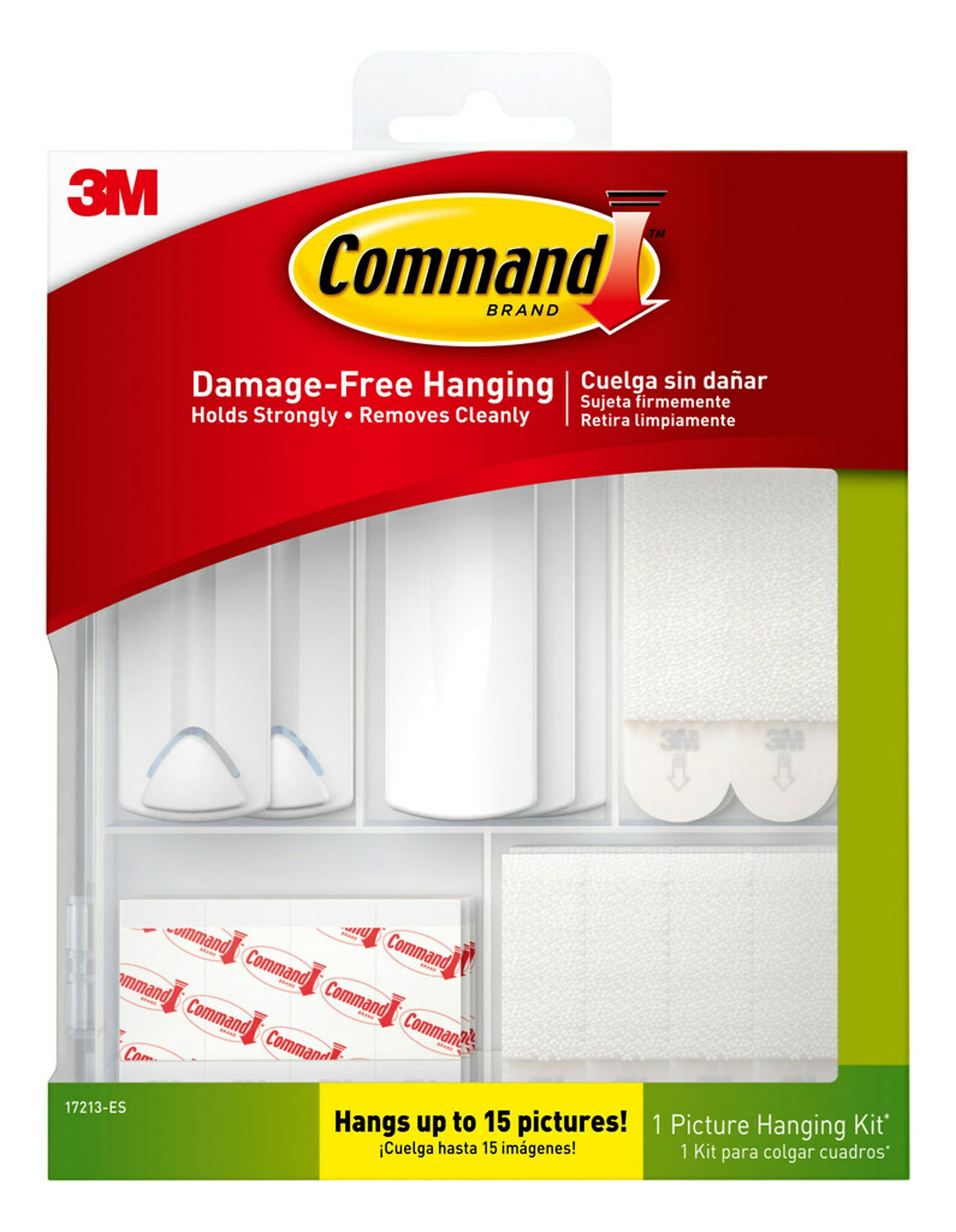 Command Hanging Assortment Kit, White/Clear, 50/Pack