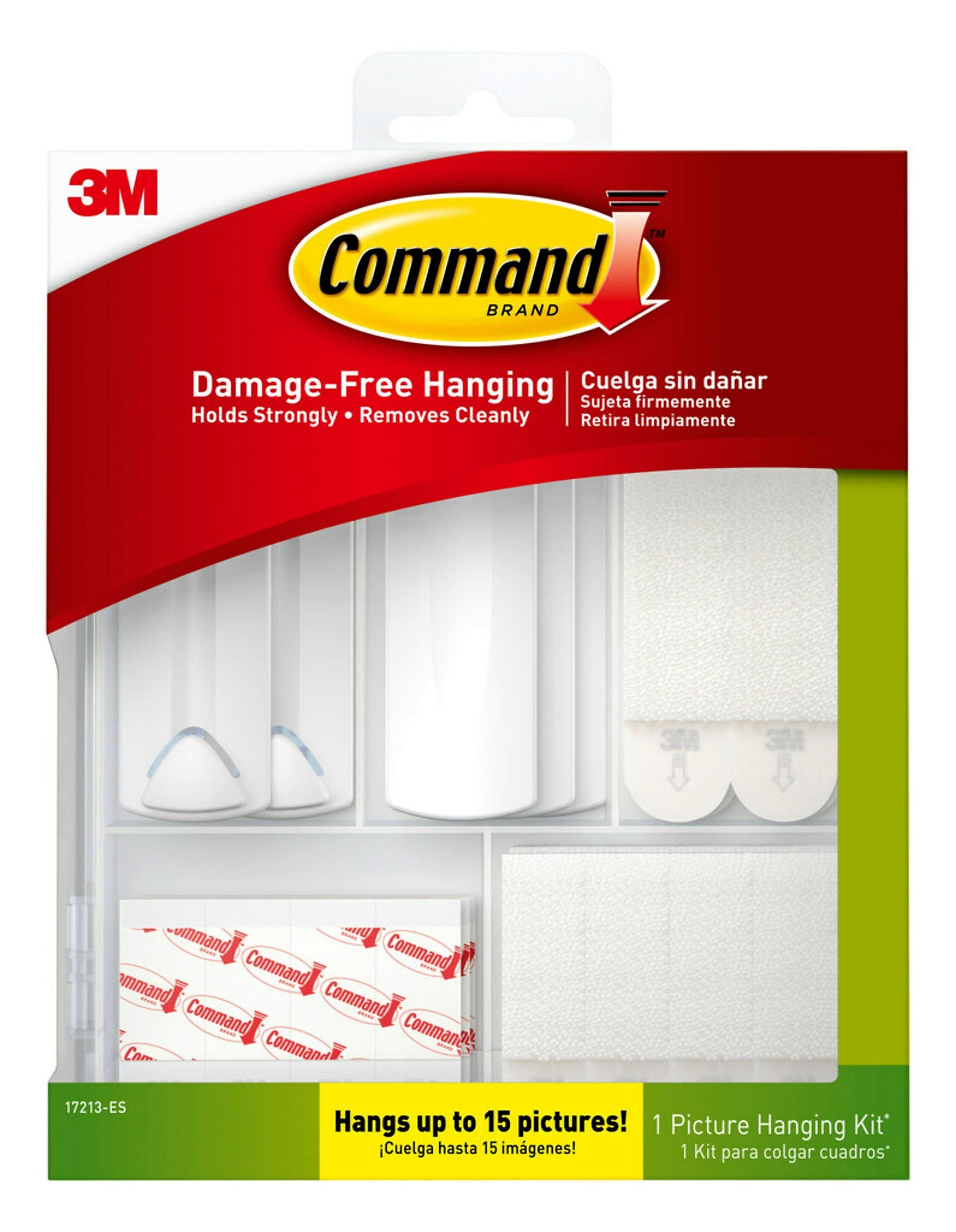 Command Hanging Assortment Kit, White/Clear, 50/Pack