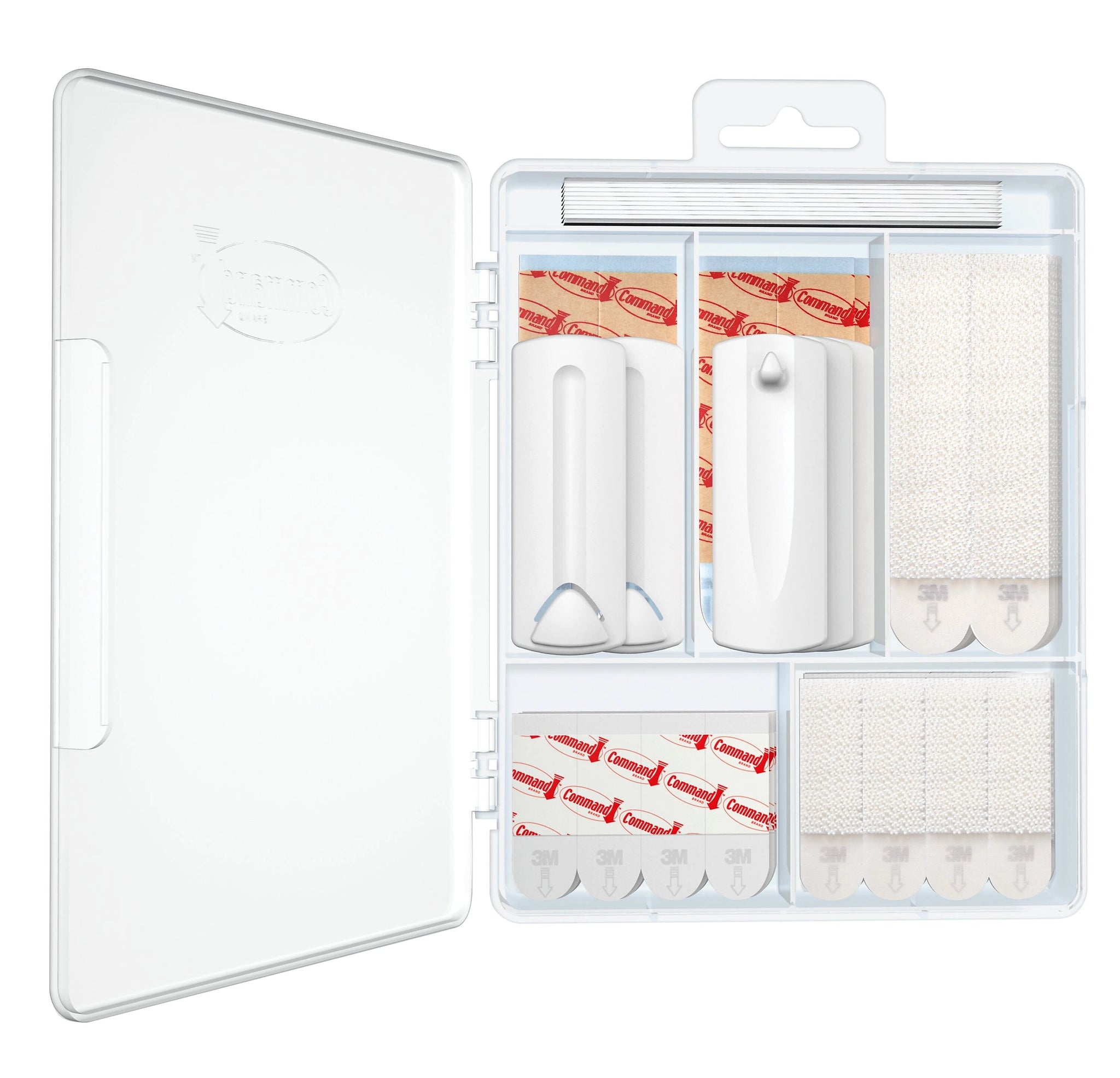 Command Hanging Assortment Kit, White/Clear, 50/Pack