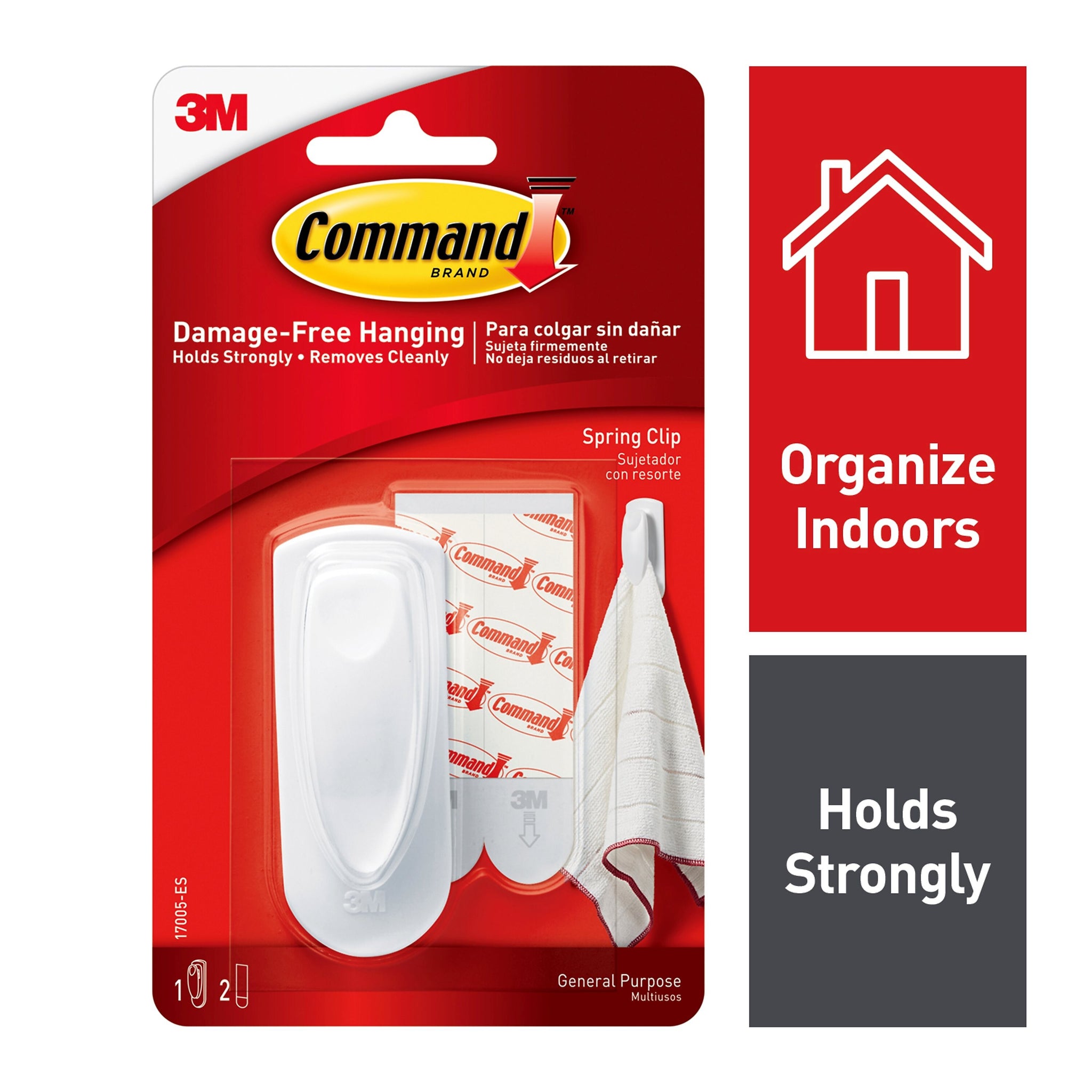 Command Jumbo Spring Clip, White
