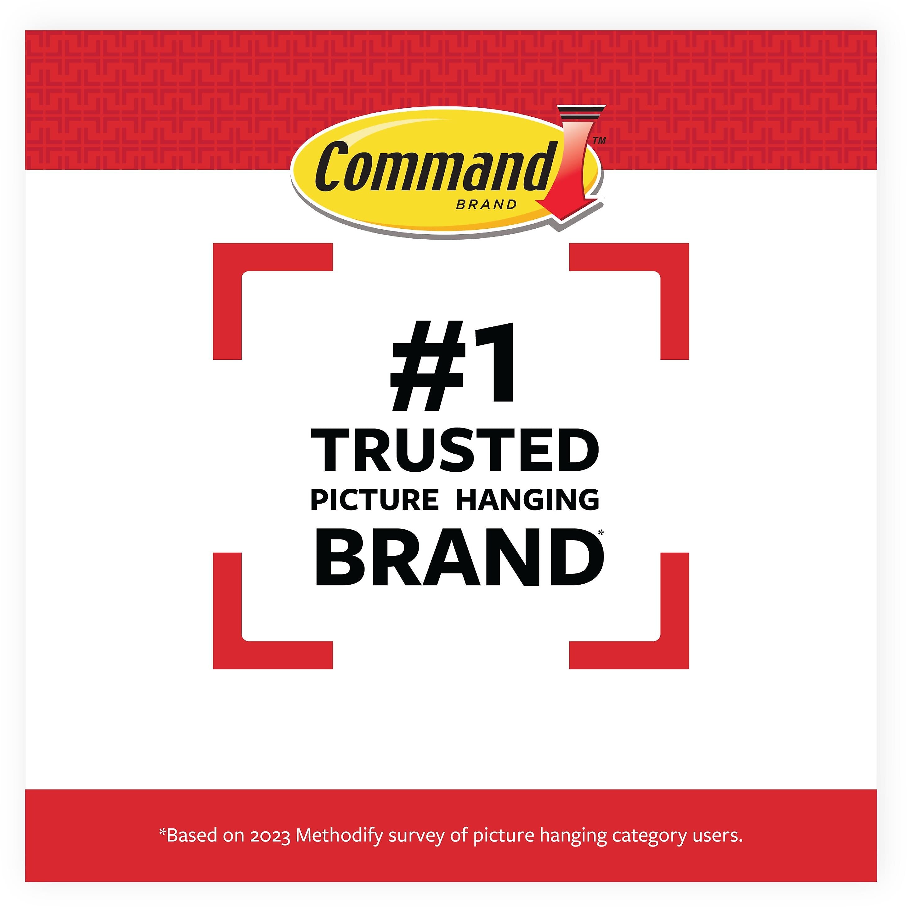 Command Large Hanging Strips, 15 lb., White, 12/Pack