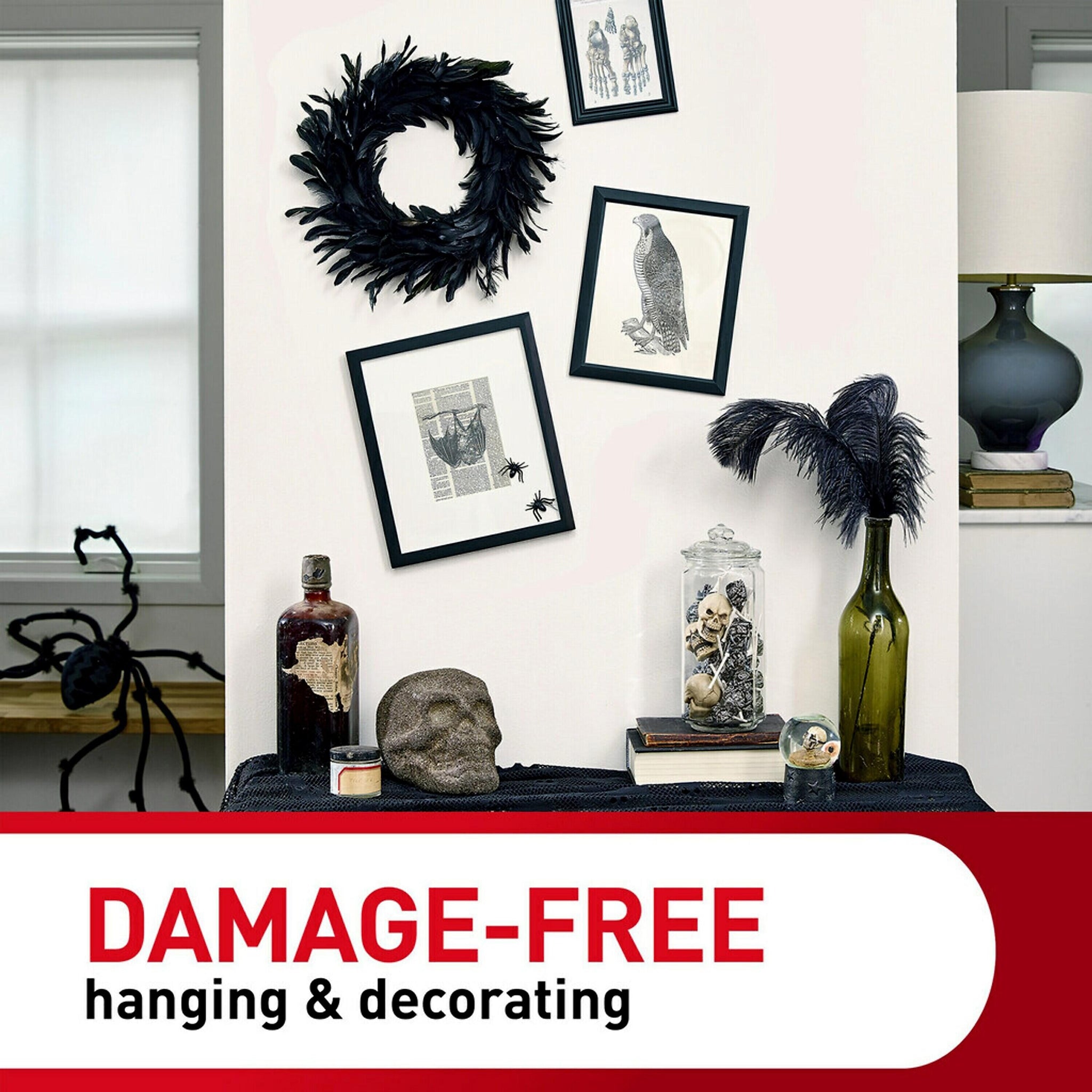 Command Large Hanging Strips, 16 lb., Black, 4/Pack