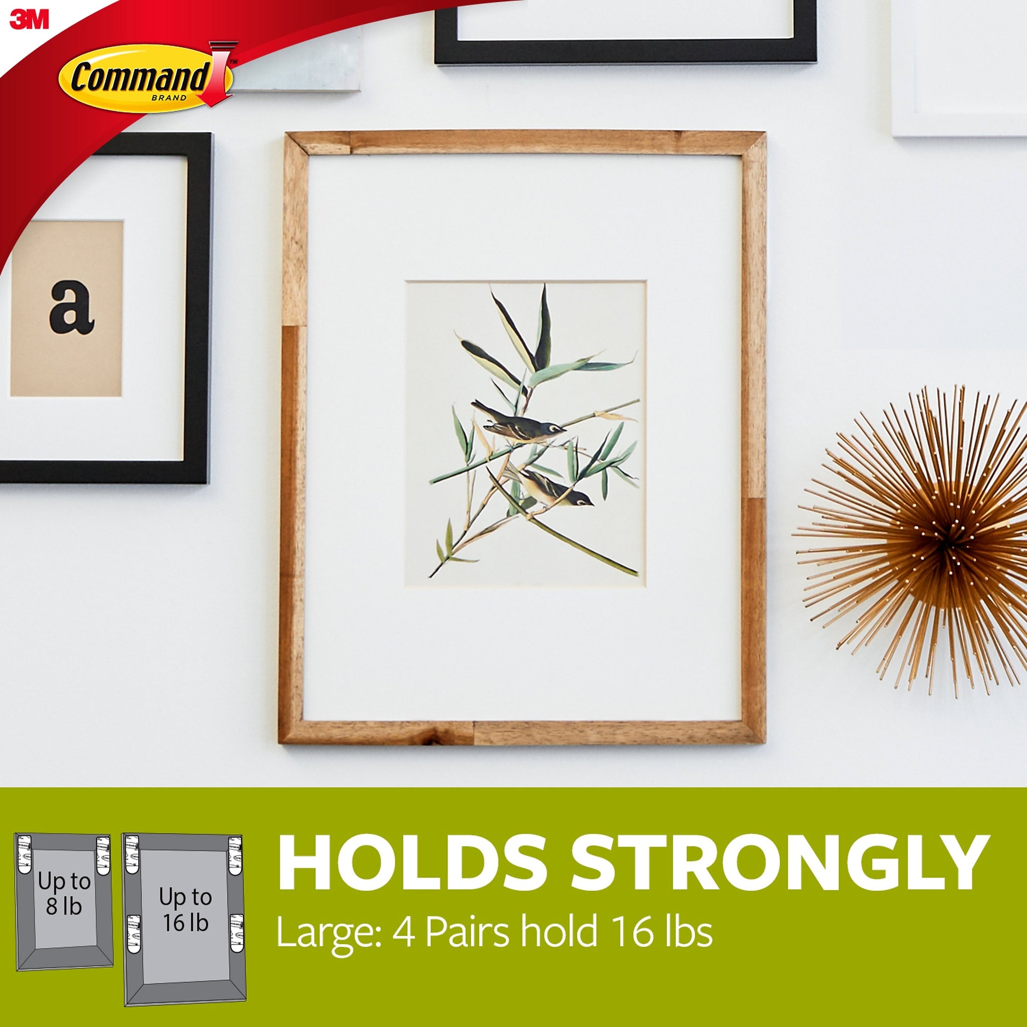 Command™ Large Picture Hanging Strips, White, 120 Sets