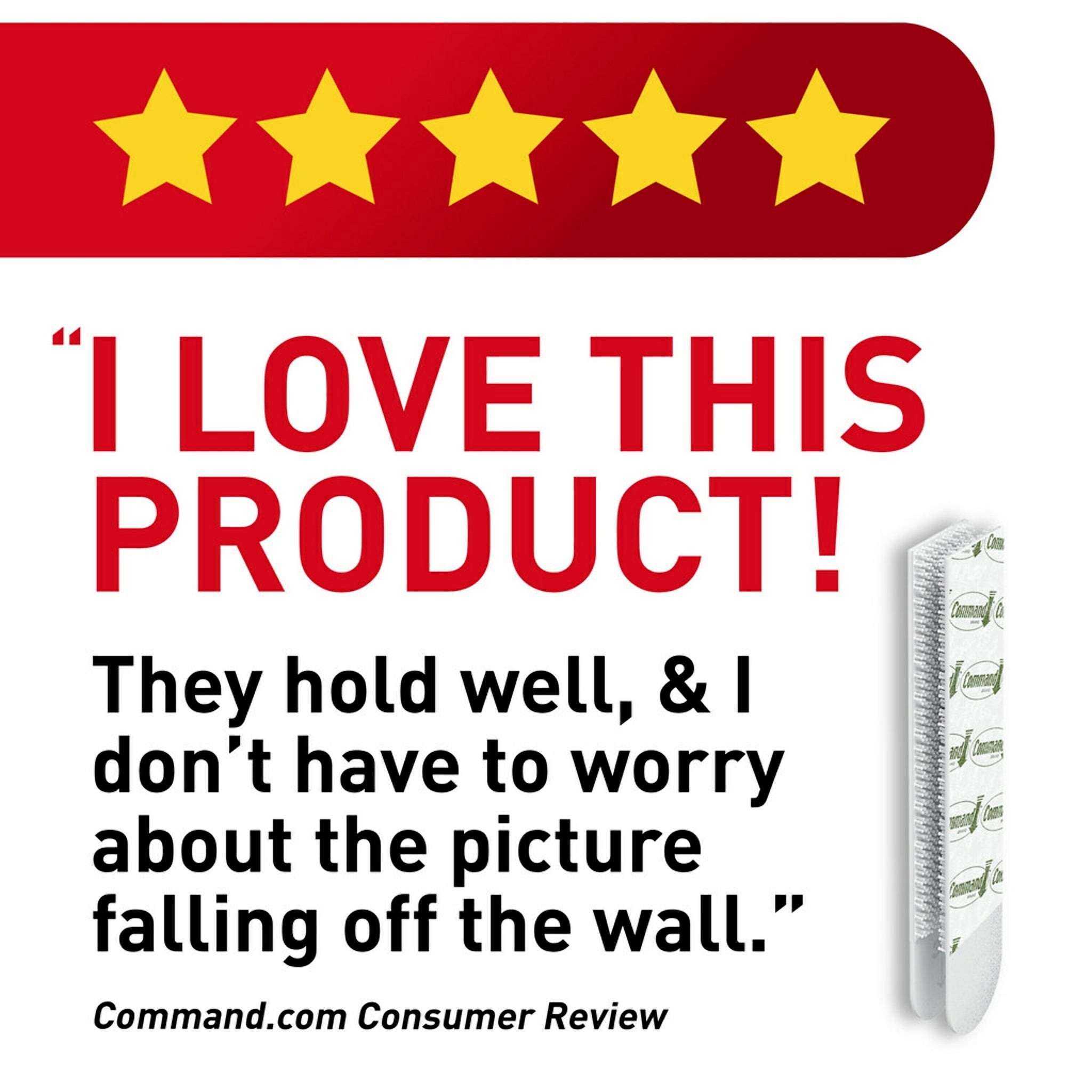 Command Large Picture Hanging Strips, White, Damage Free Hanging of Dorm Decor, 12 Pairs, 24 Command Strips)