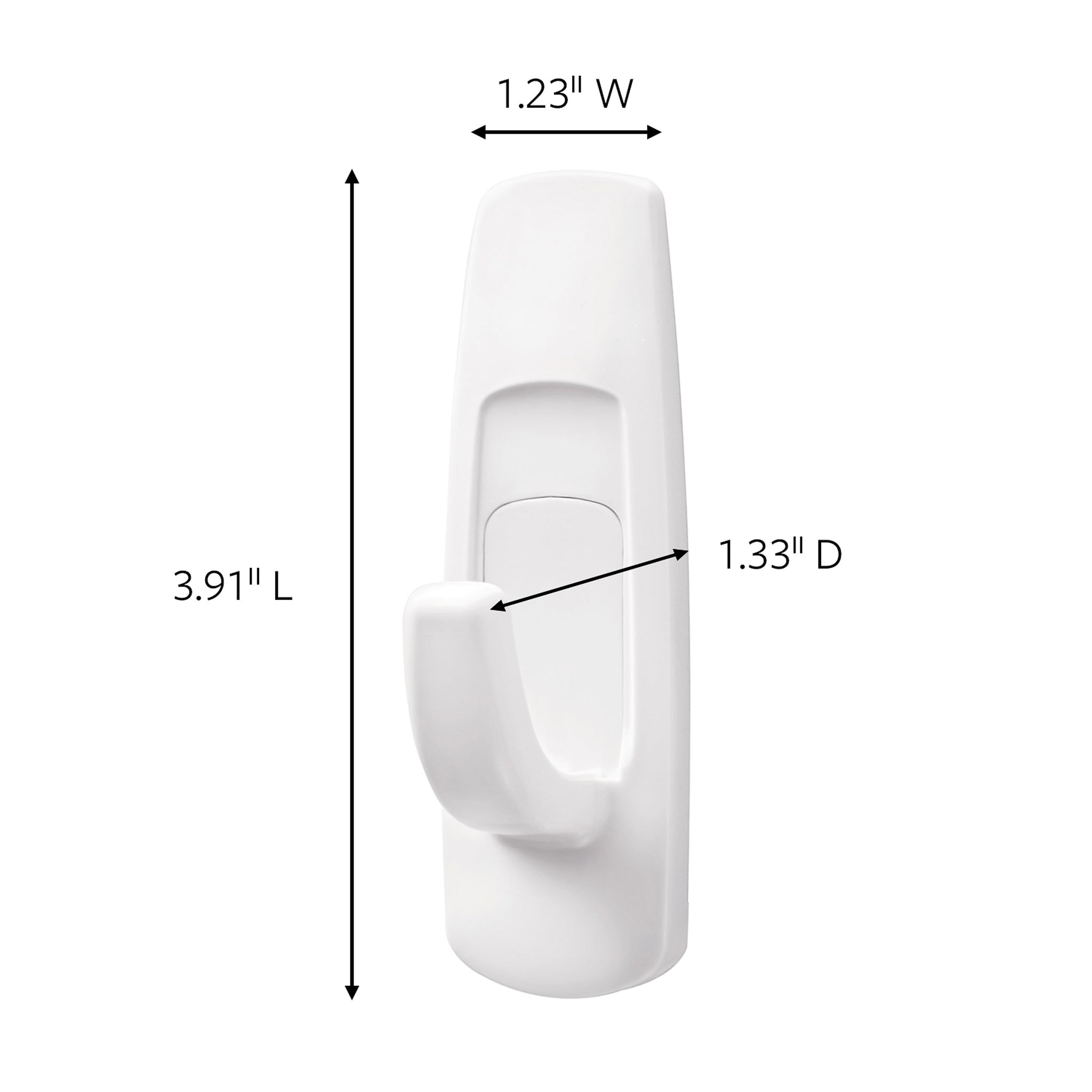 Command Large Utility Hook, 5 lb., White