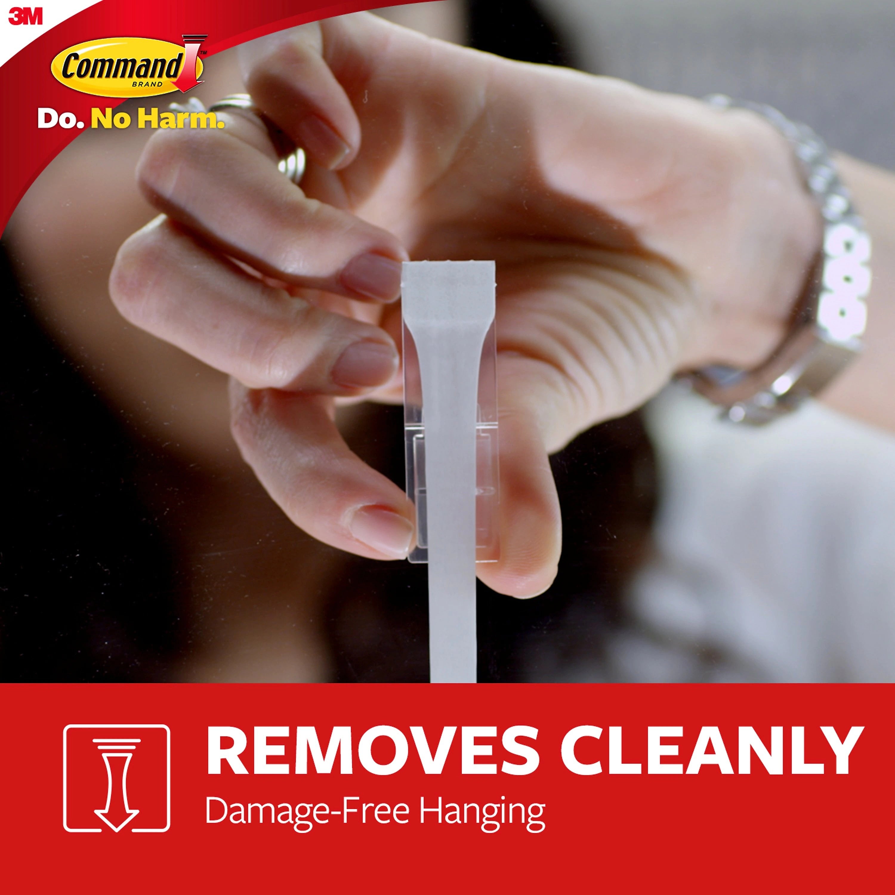 Command Large Utility Hooks, White, Damage Free Hanging of Dorm Room Decorations, 3 Command Hooks, 6 Command Strips