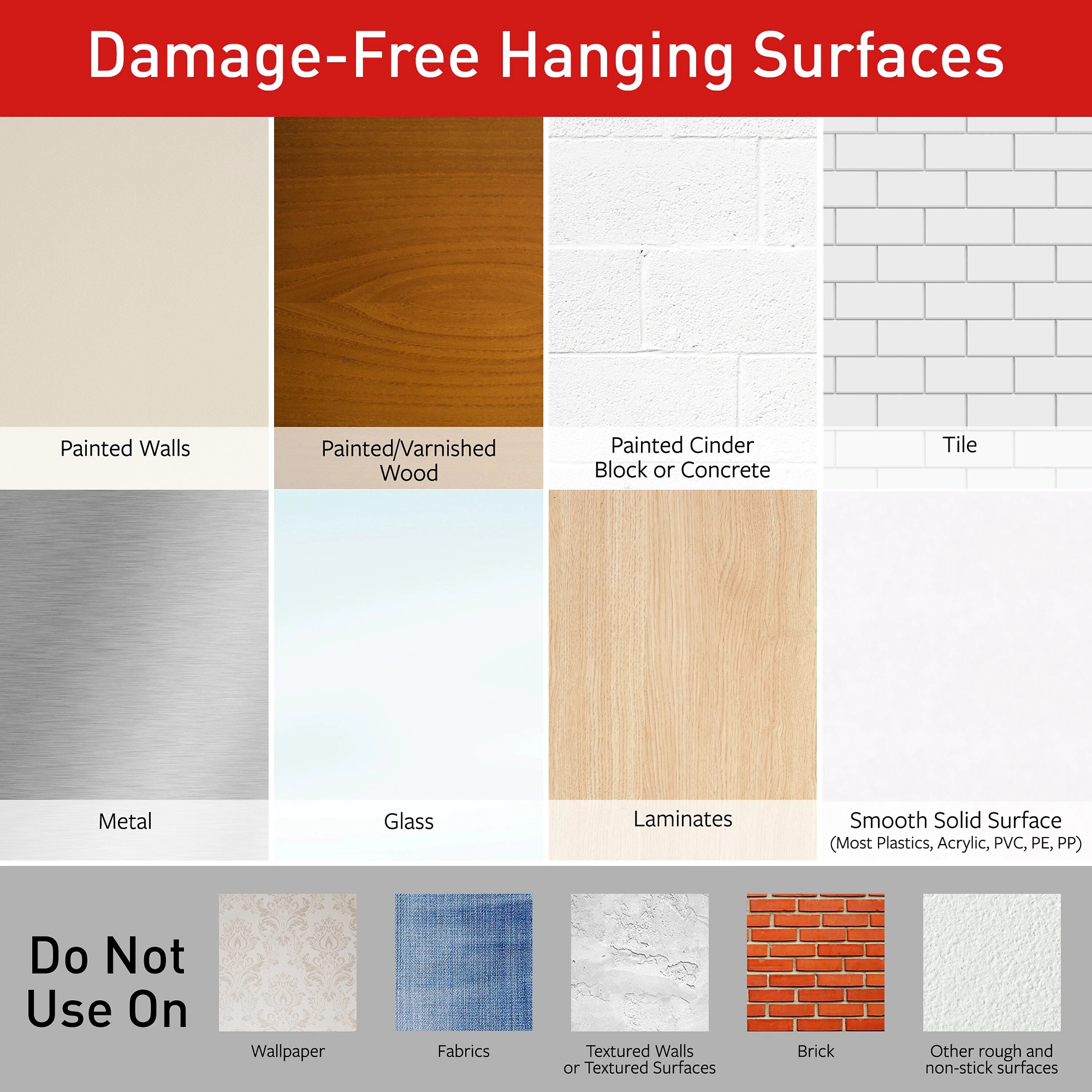 Command Large Utility Hooks, White, Damage Free Hanging of Dorm Room Decorations, 3 Command Hooks, 6 Command Strips
