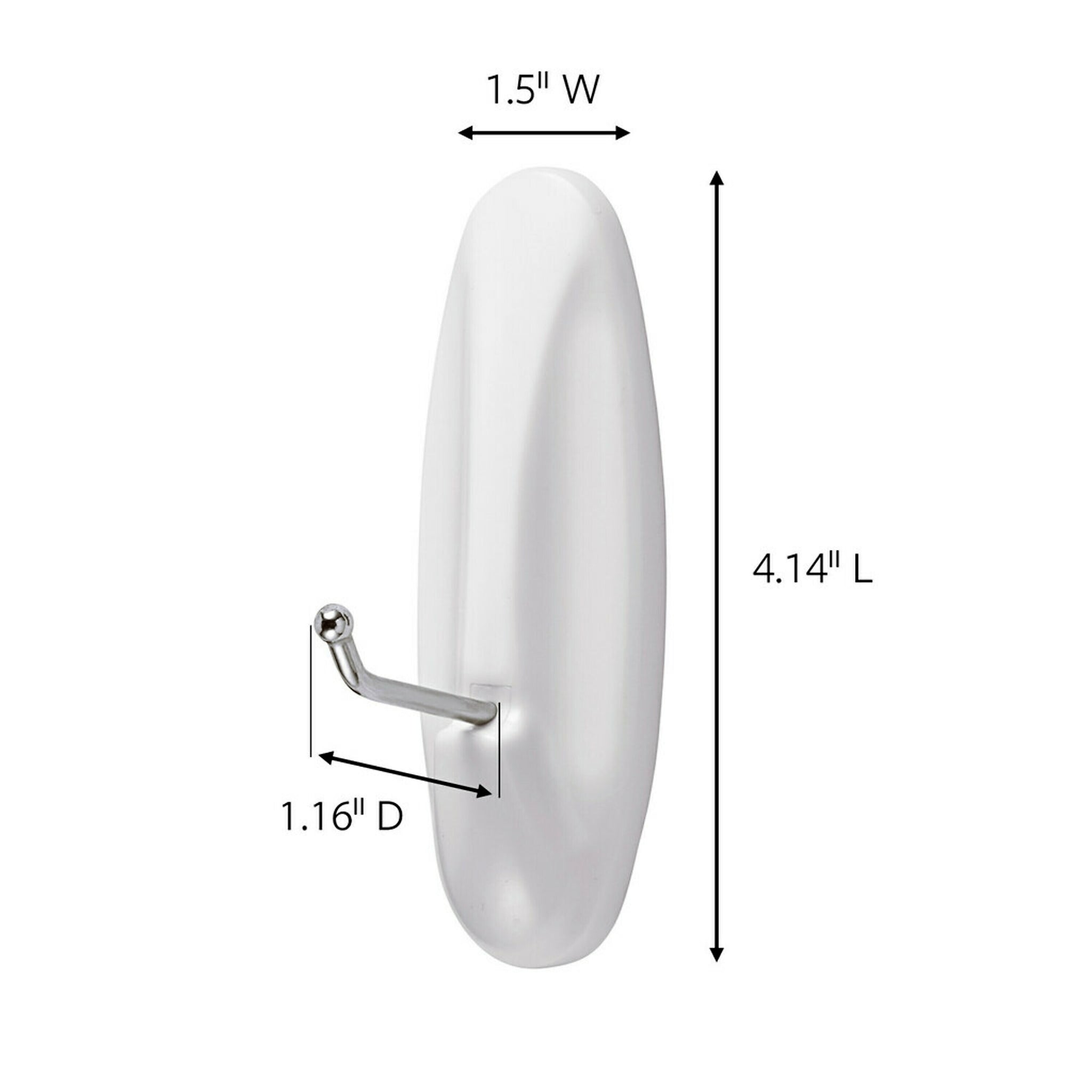 Command Large Wire Hook, 5 lb., White