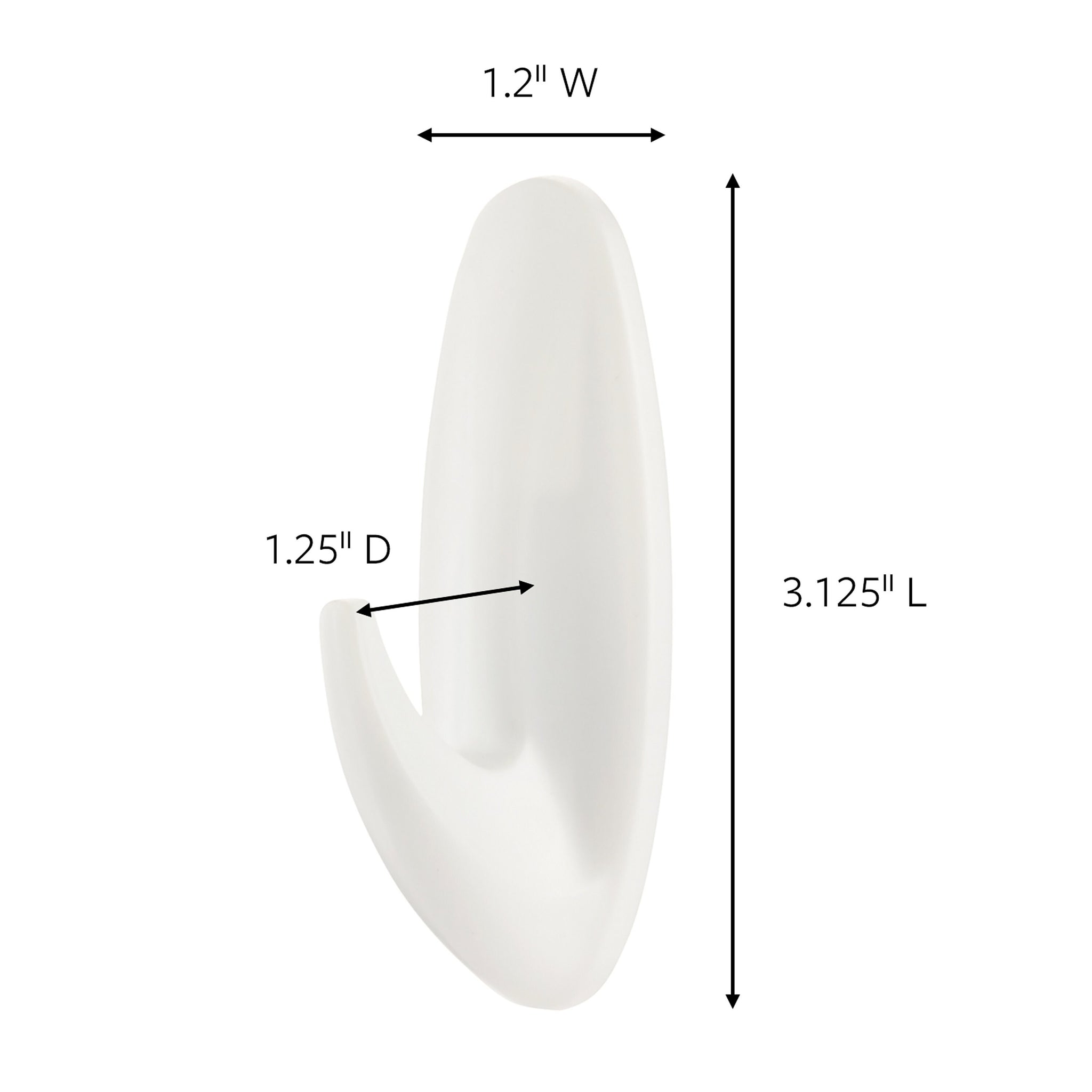 Command Medium Decorative Hooks, 3 lb., White, 6/Pack