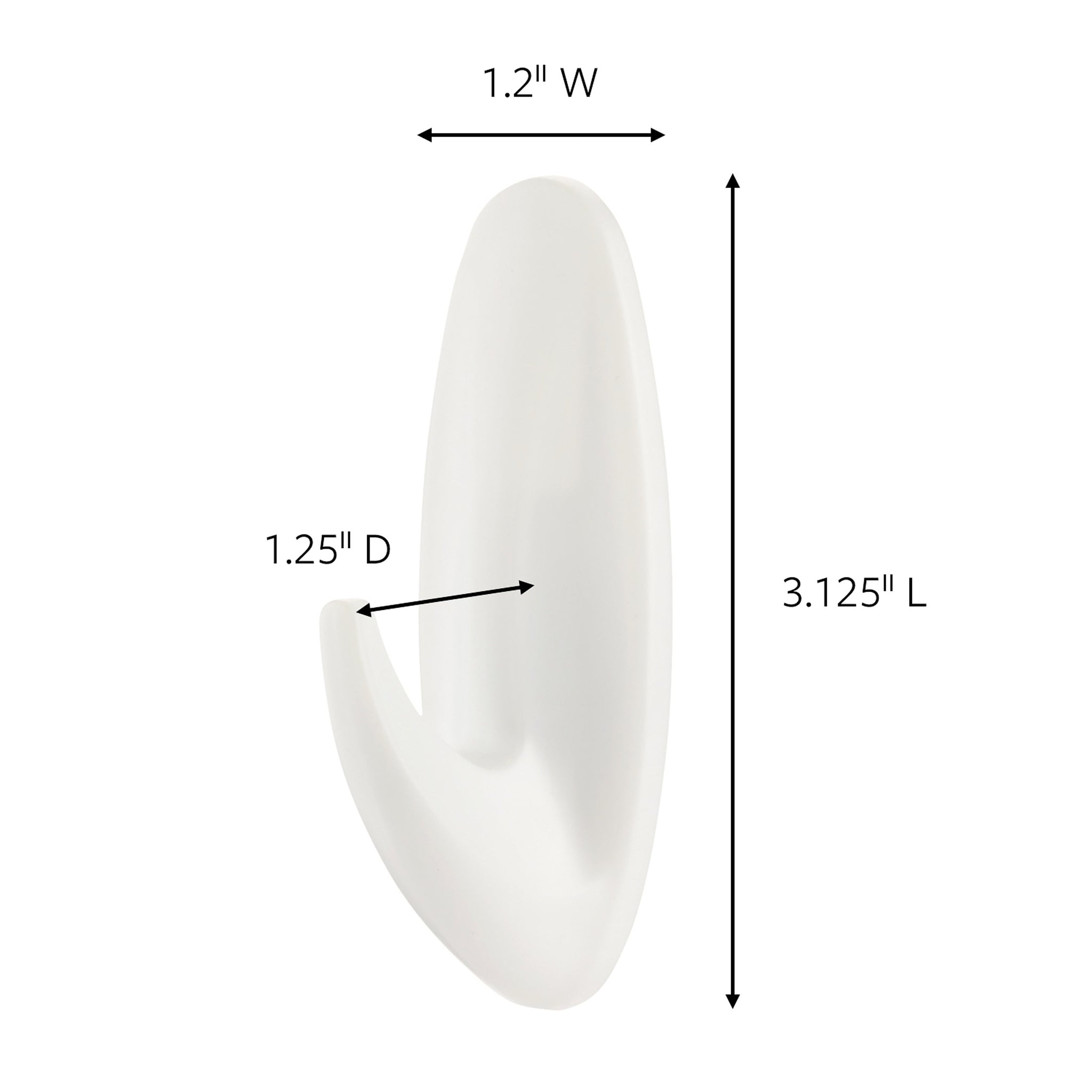 Command Medium Decorative Hooks, 3 lb., White, 6/Pack