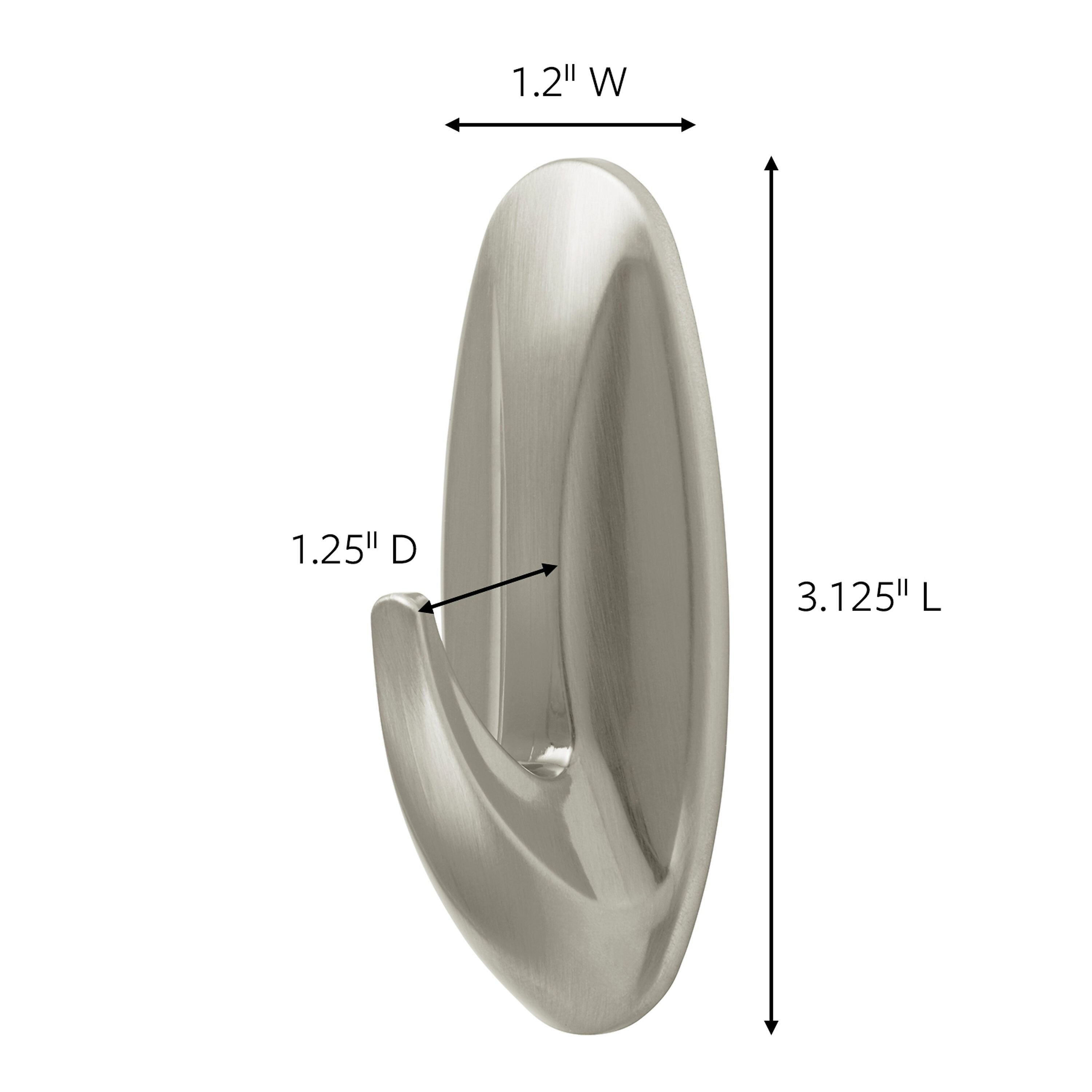 Command™ Medium Designer Hook, Brushed Nickel