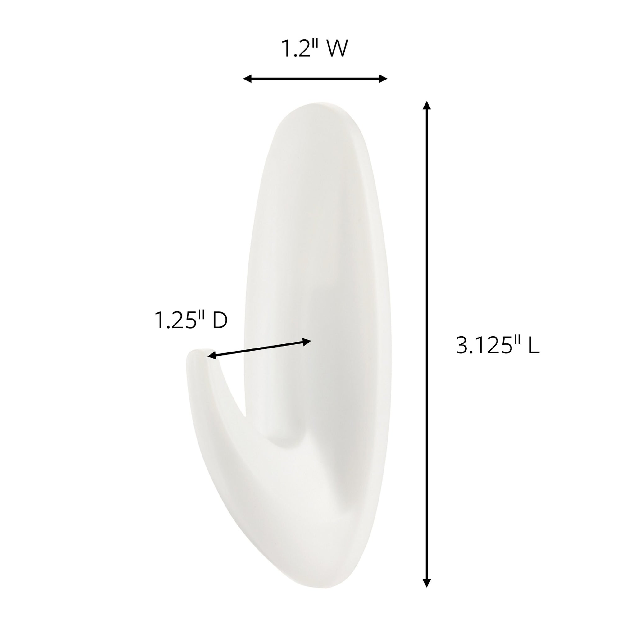Command™ Medium Designer Hooks, White, 13 Hooks/Pack
