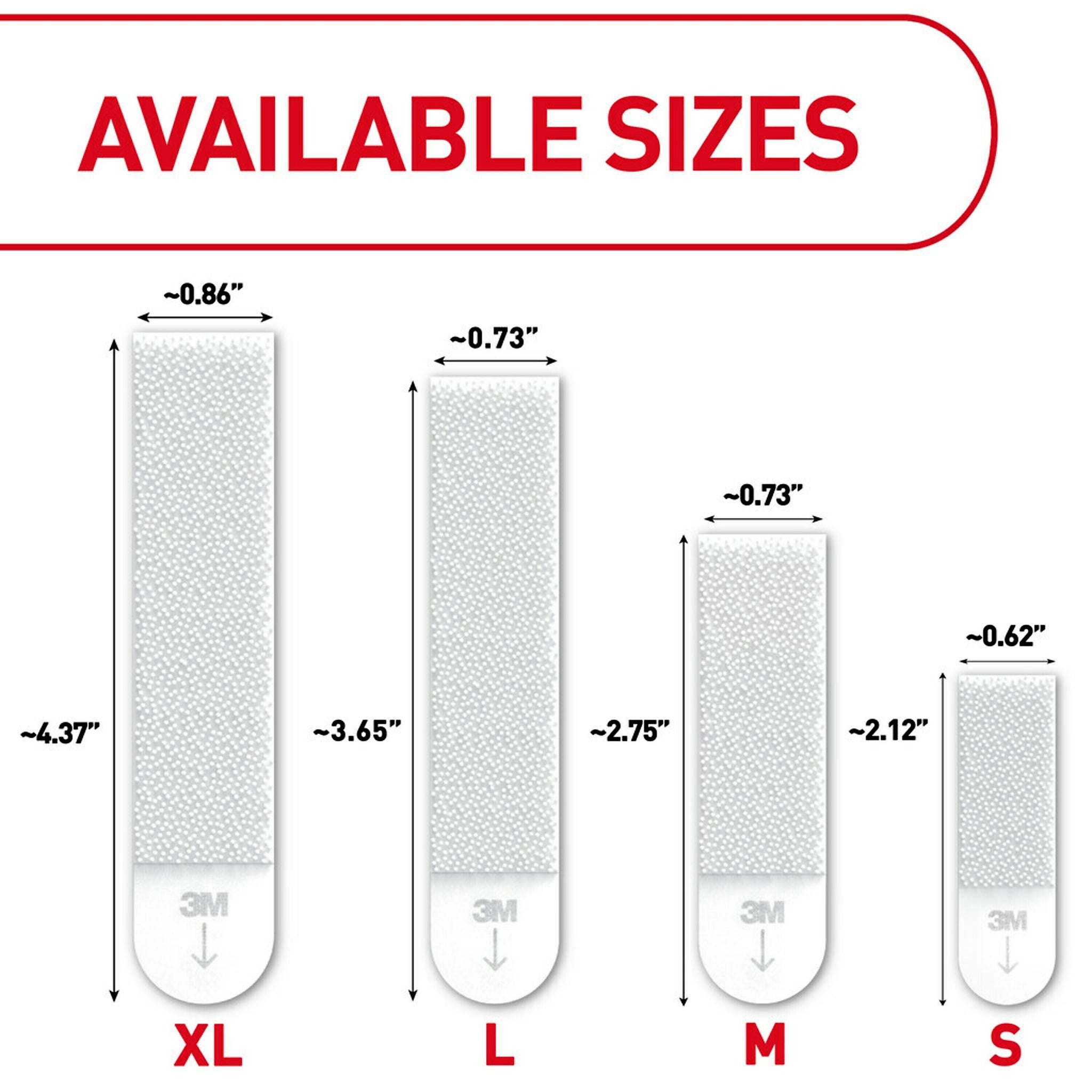 Command Medium Hanging Strips, 6 lb., White, 3/Pack