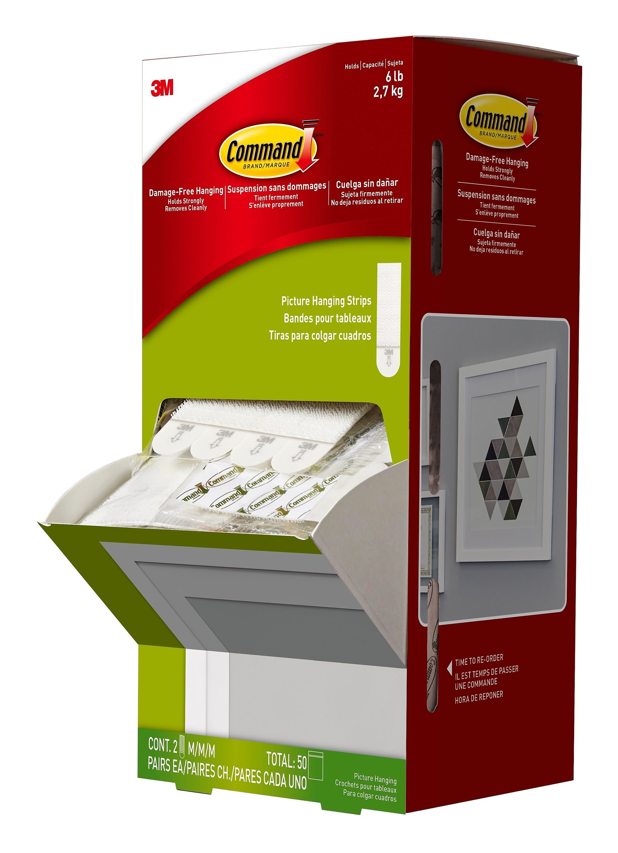 Command Medium Hanging Strips, White, 50 Pairs, 100-Command Strips