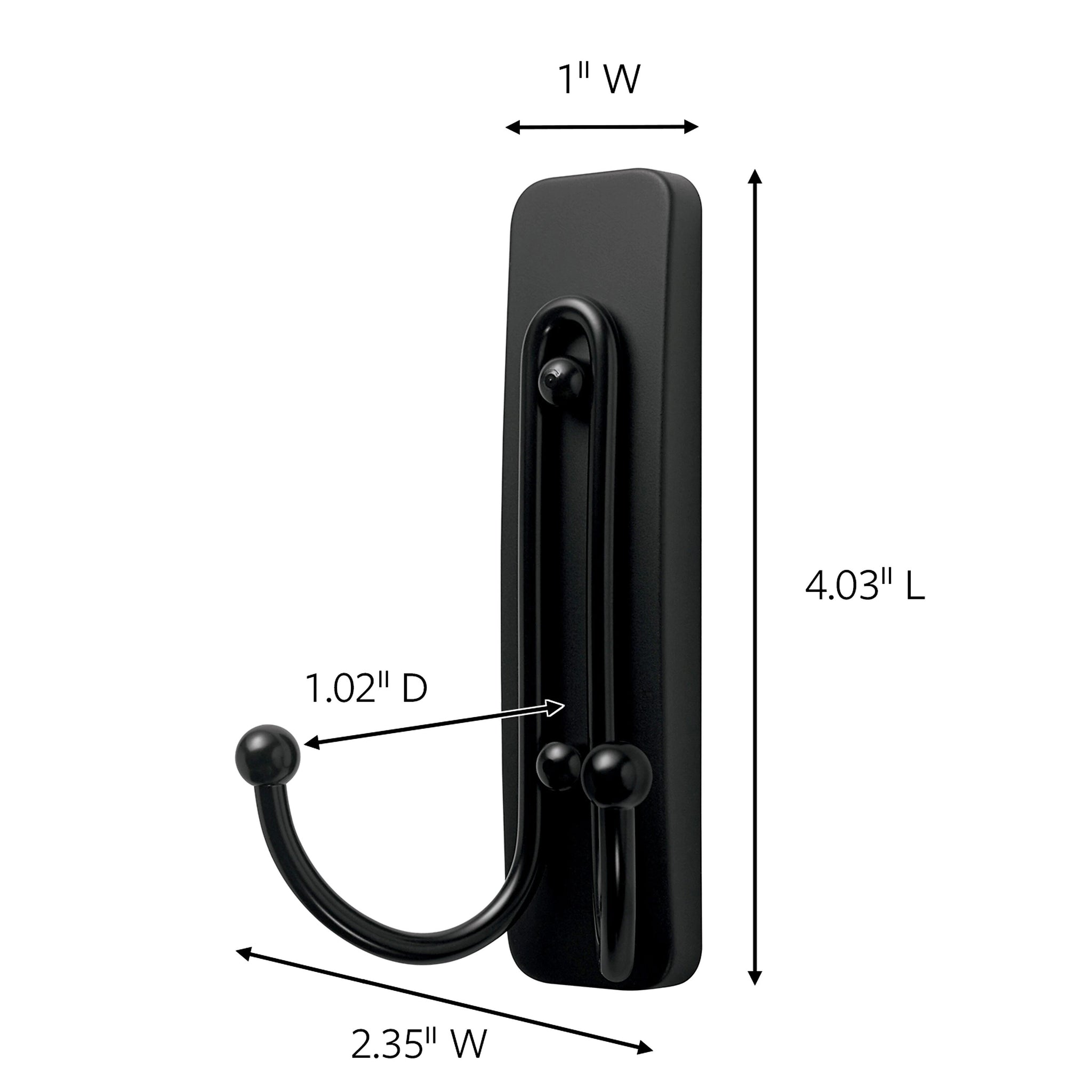 Command Medium Hook, 4 lb., Matte Black