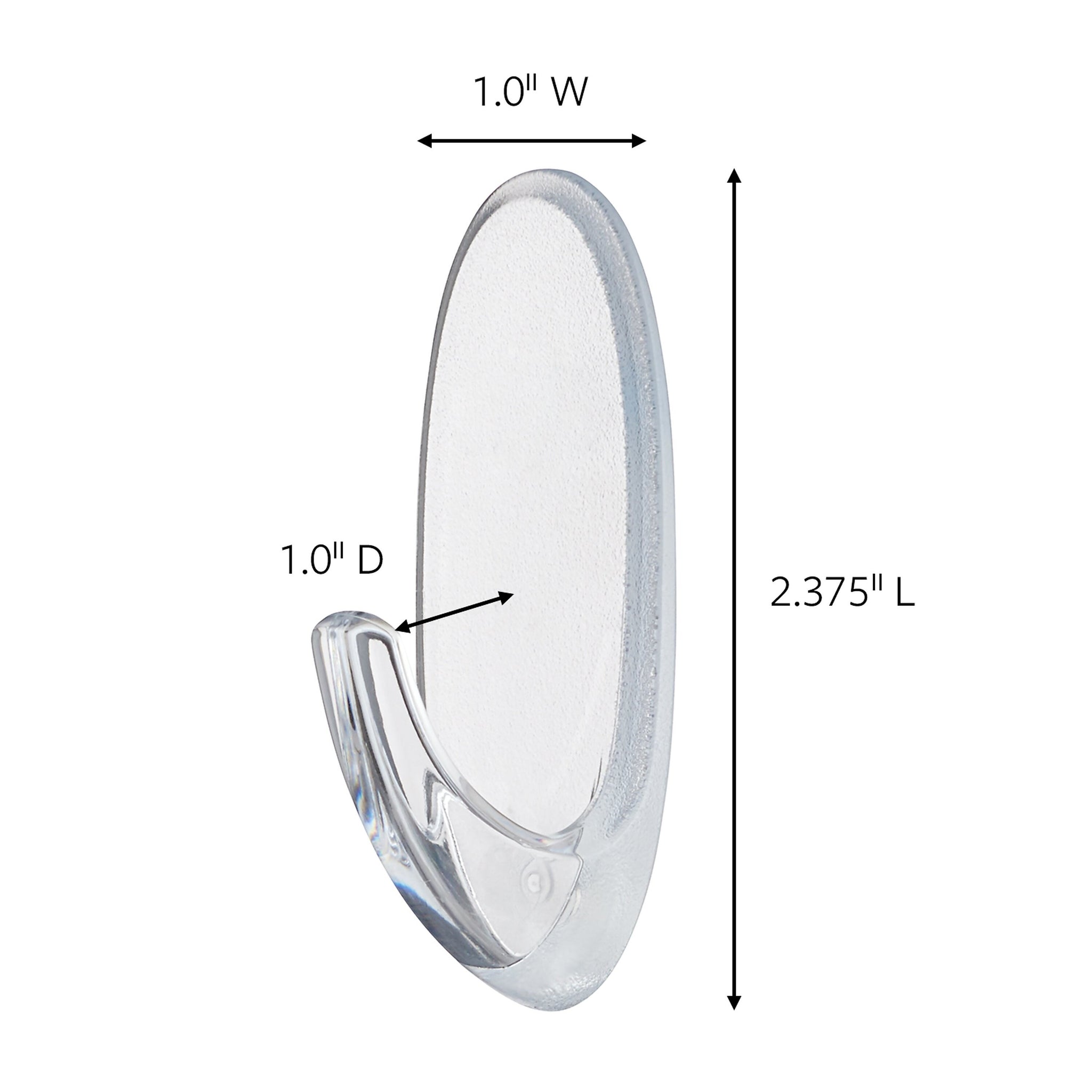 Command Medium Hooks, 2 lb., Clear, 6/Pack