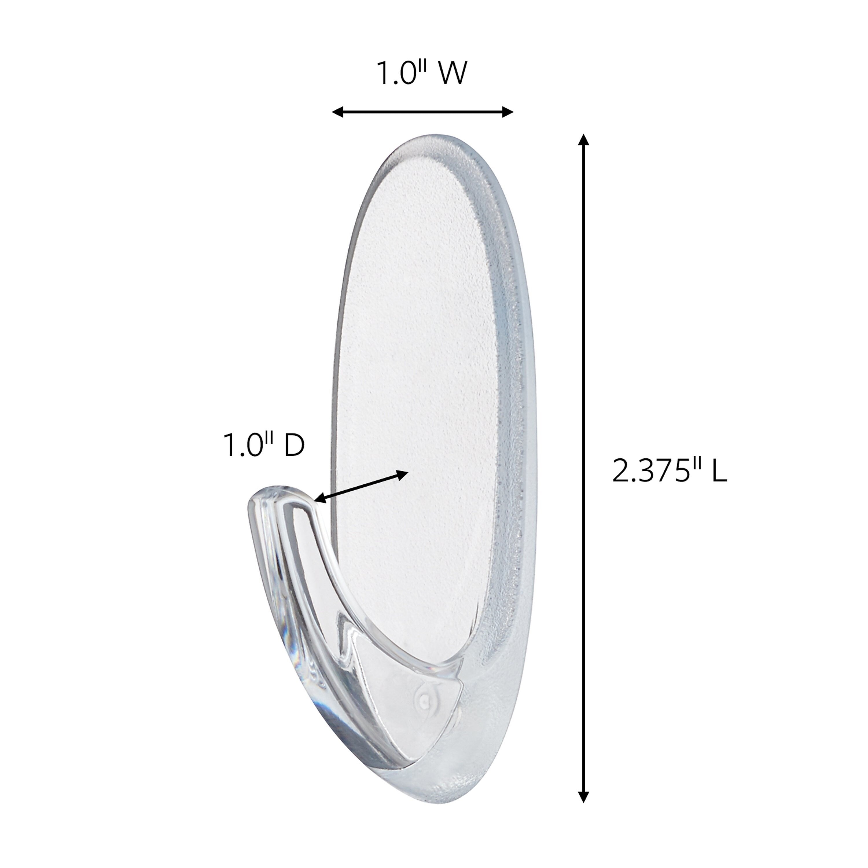 Command™ Medium Hooks Value Pack, Clear, 6 Hooks