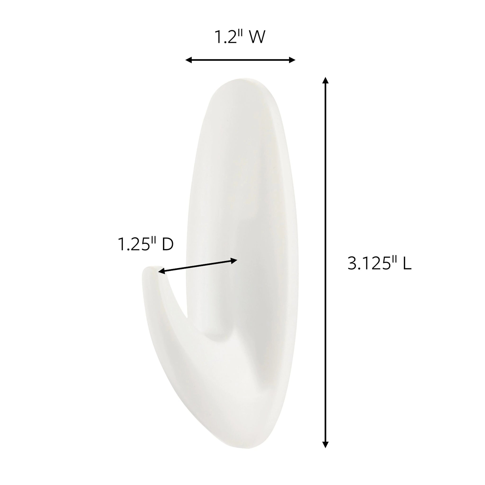 Command Medium Hooks, White, 50 Sets/Pack