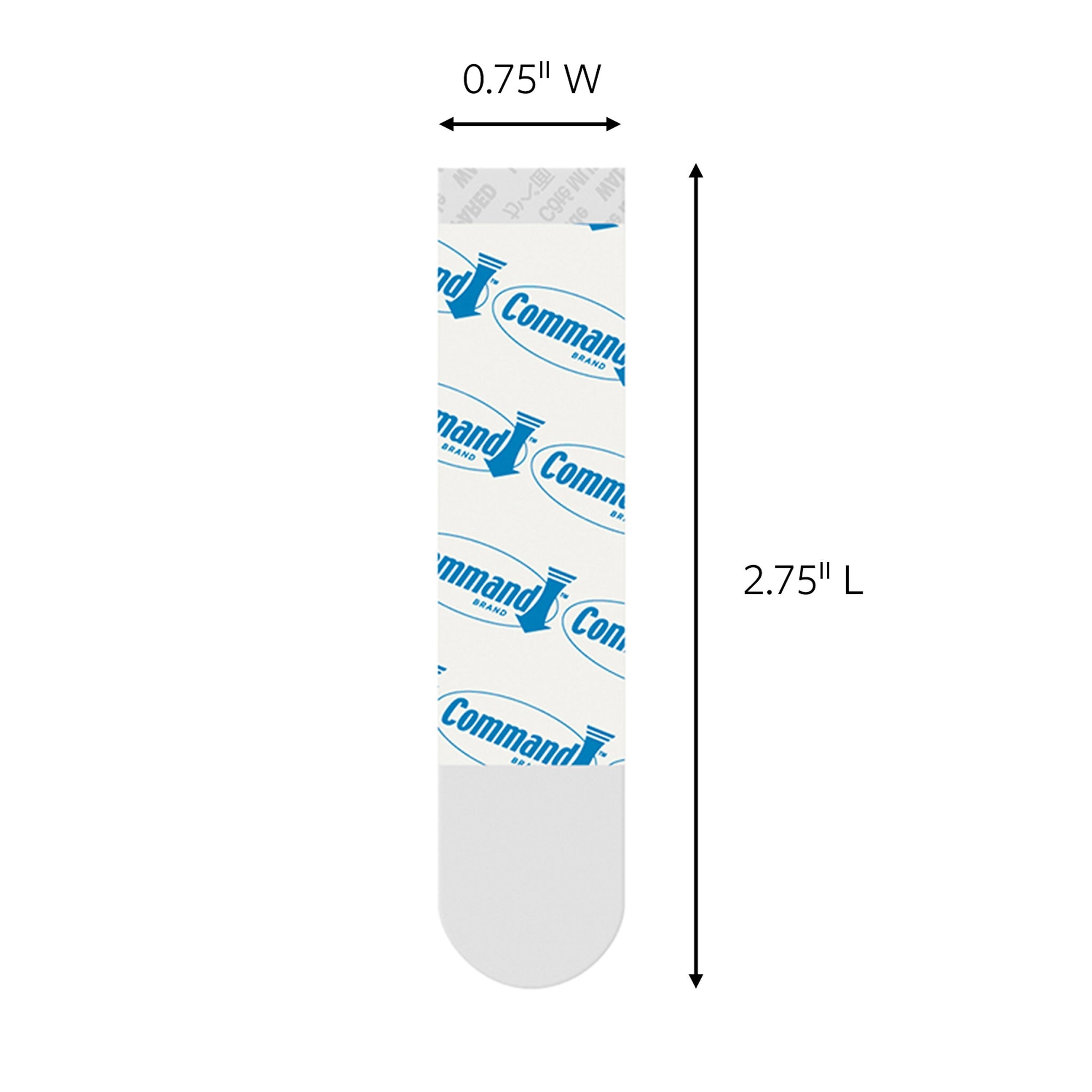 Command Medium Refill Strips, Clear, 9/Pack
