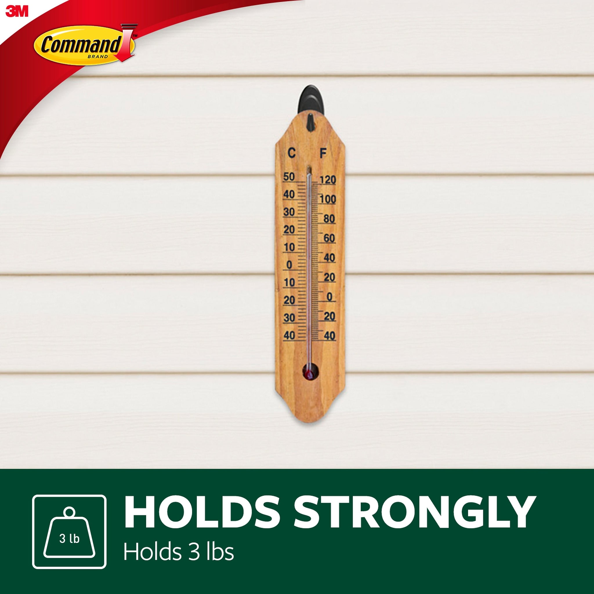 Command Medium Terrace Hooks, 3 lb., Slate, 2/Pack