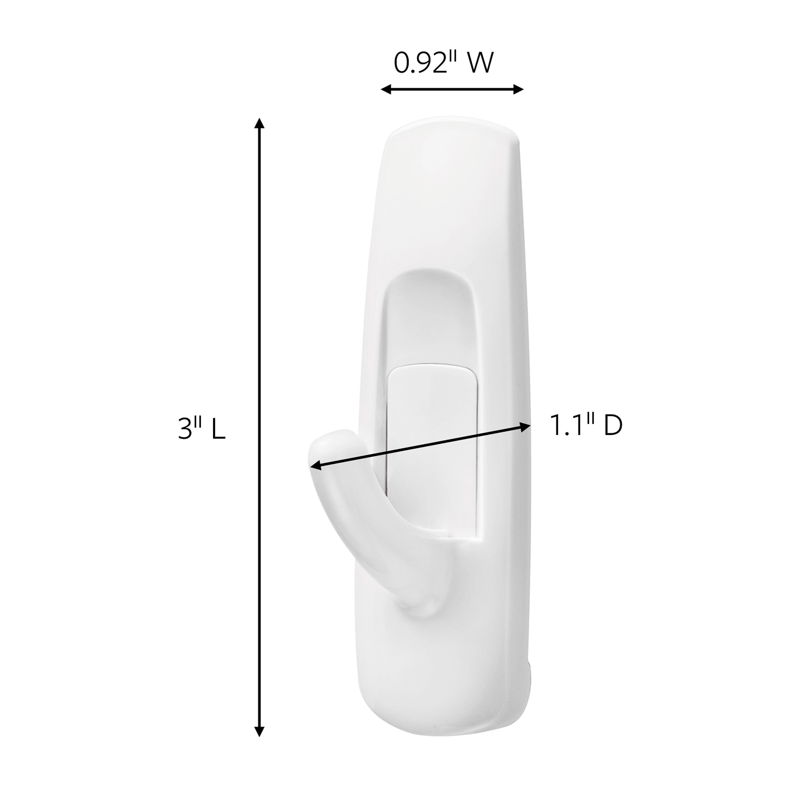Command Medium Utility Hooks Mega Pack, White, 20 Hooks