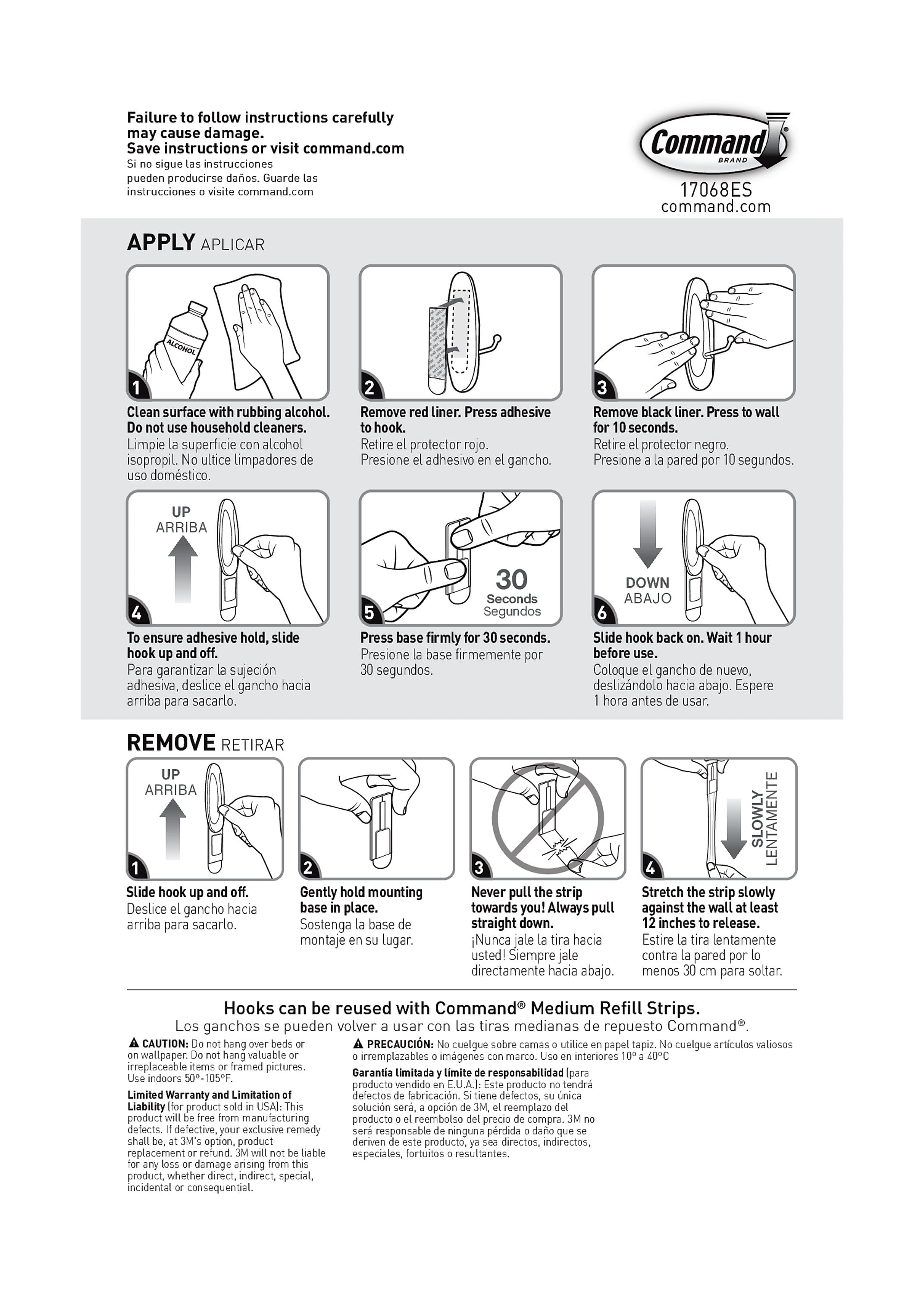 Command Medium Wire Hooks, 13/Pack