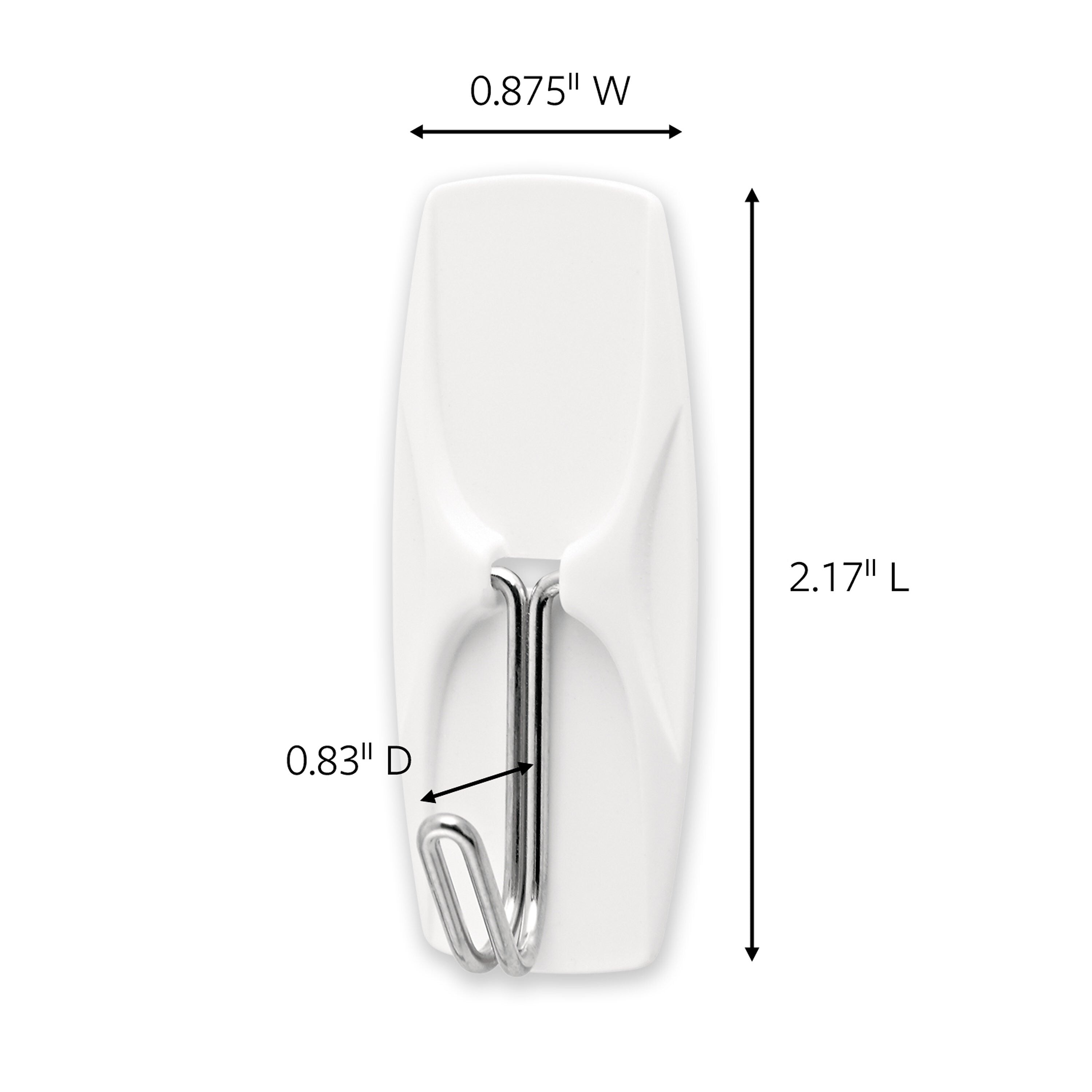 Command Medium Wire Hooks, 2 lb., White, 13/Pack