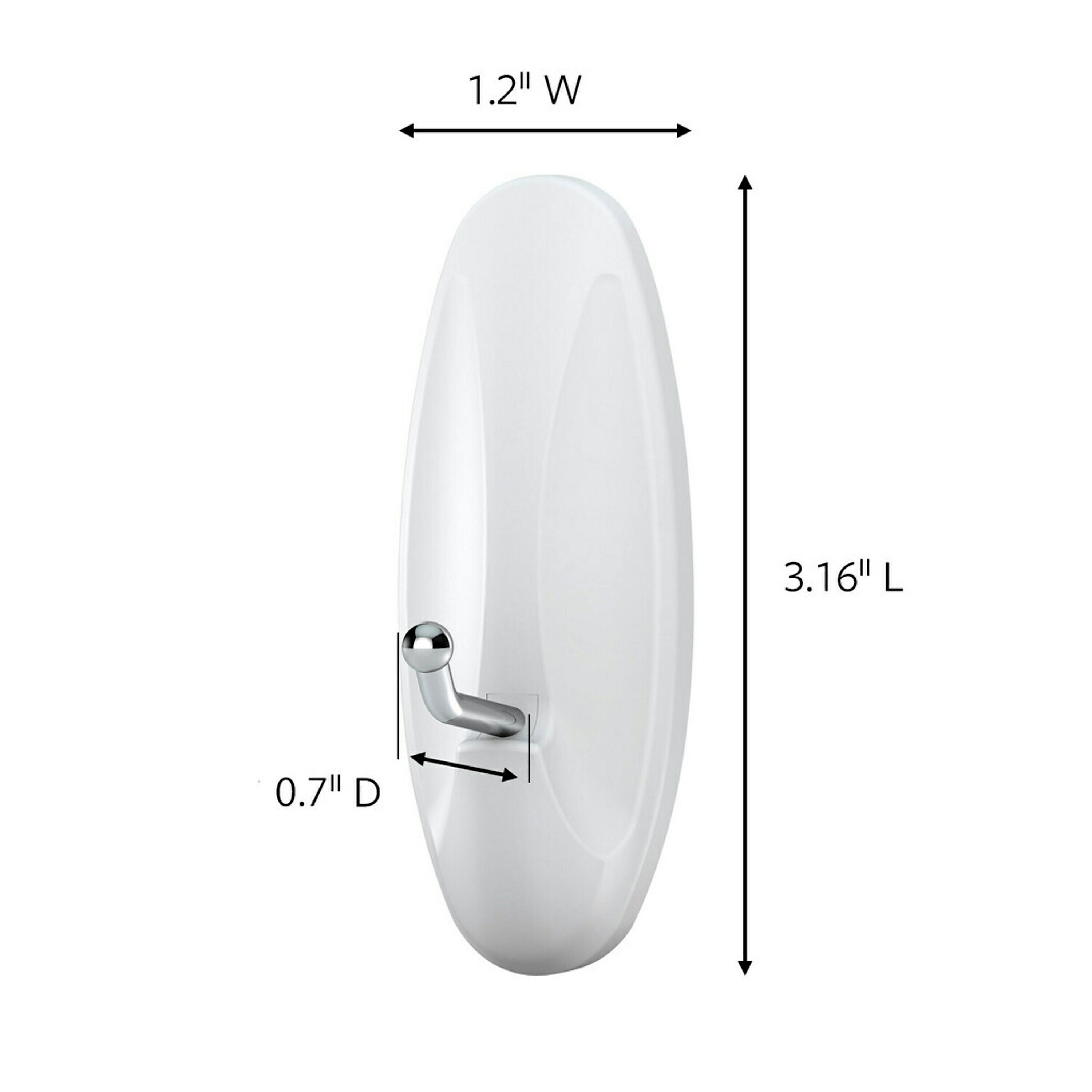 Command™ Medium Wire Hooks, White, 2/Pack