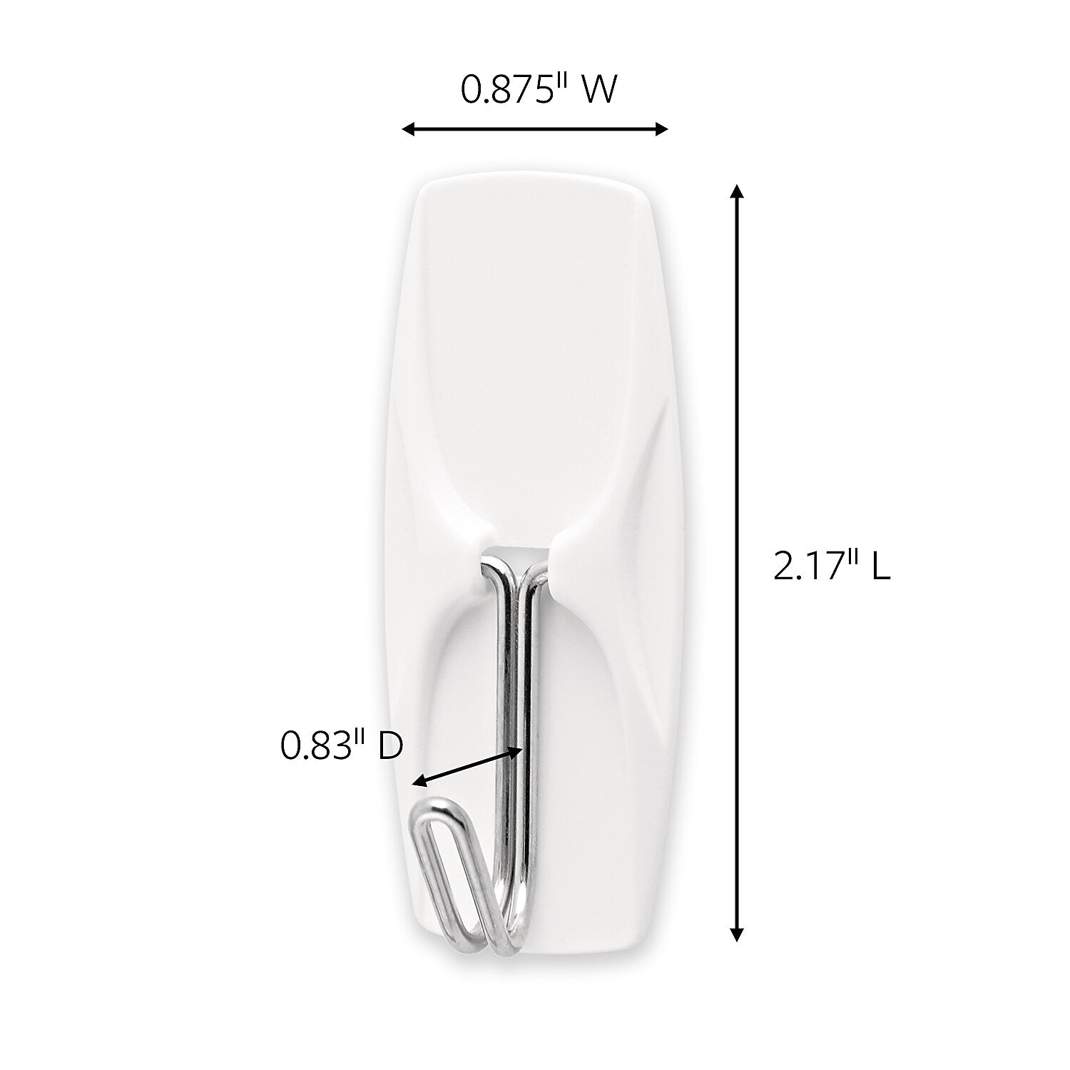 Command™ Medium Wire Hooks, White, 35 Hooks