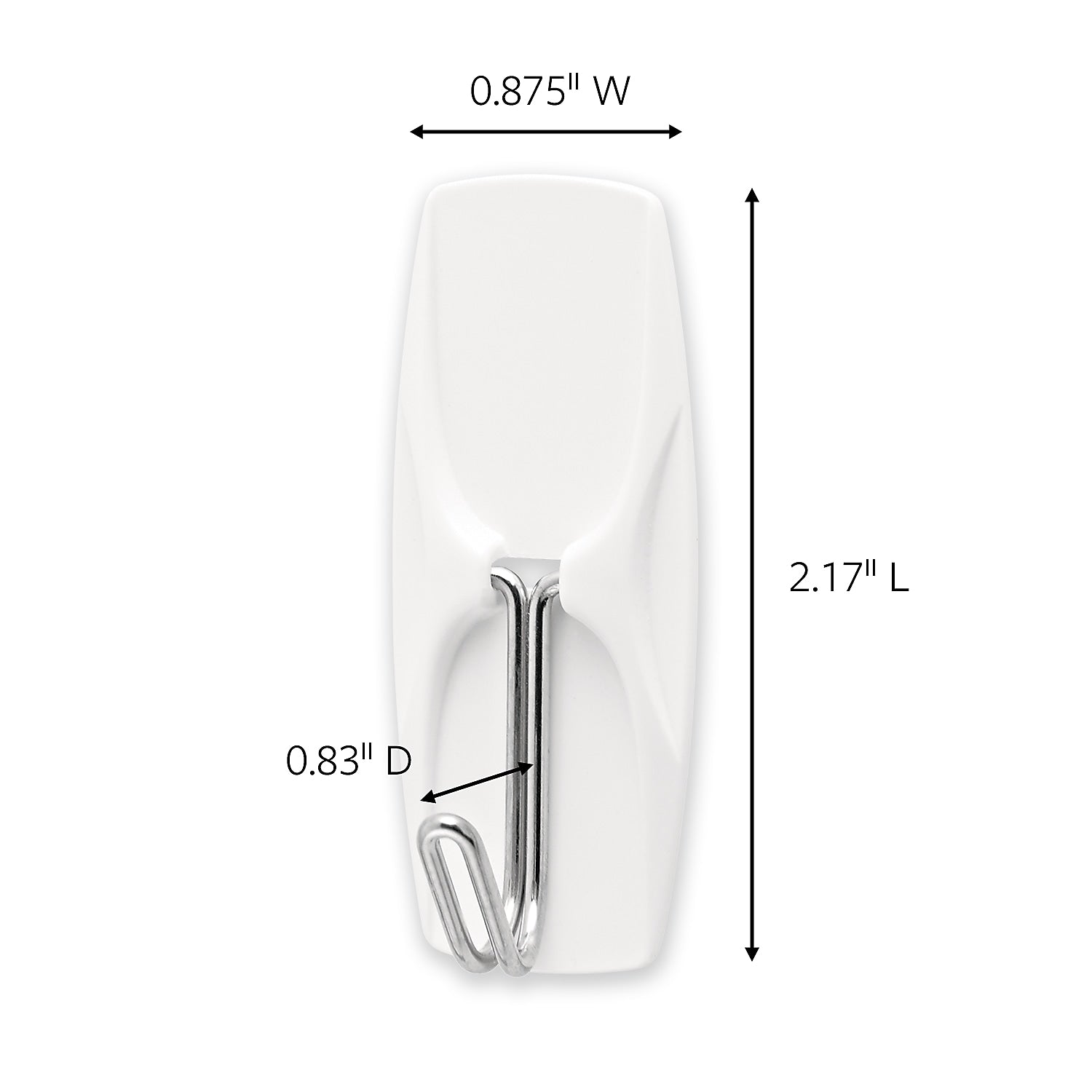Command™ Medium Wire Hooks, White, 35 Hooks