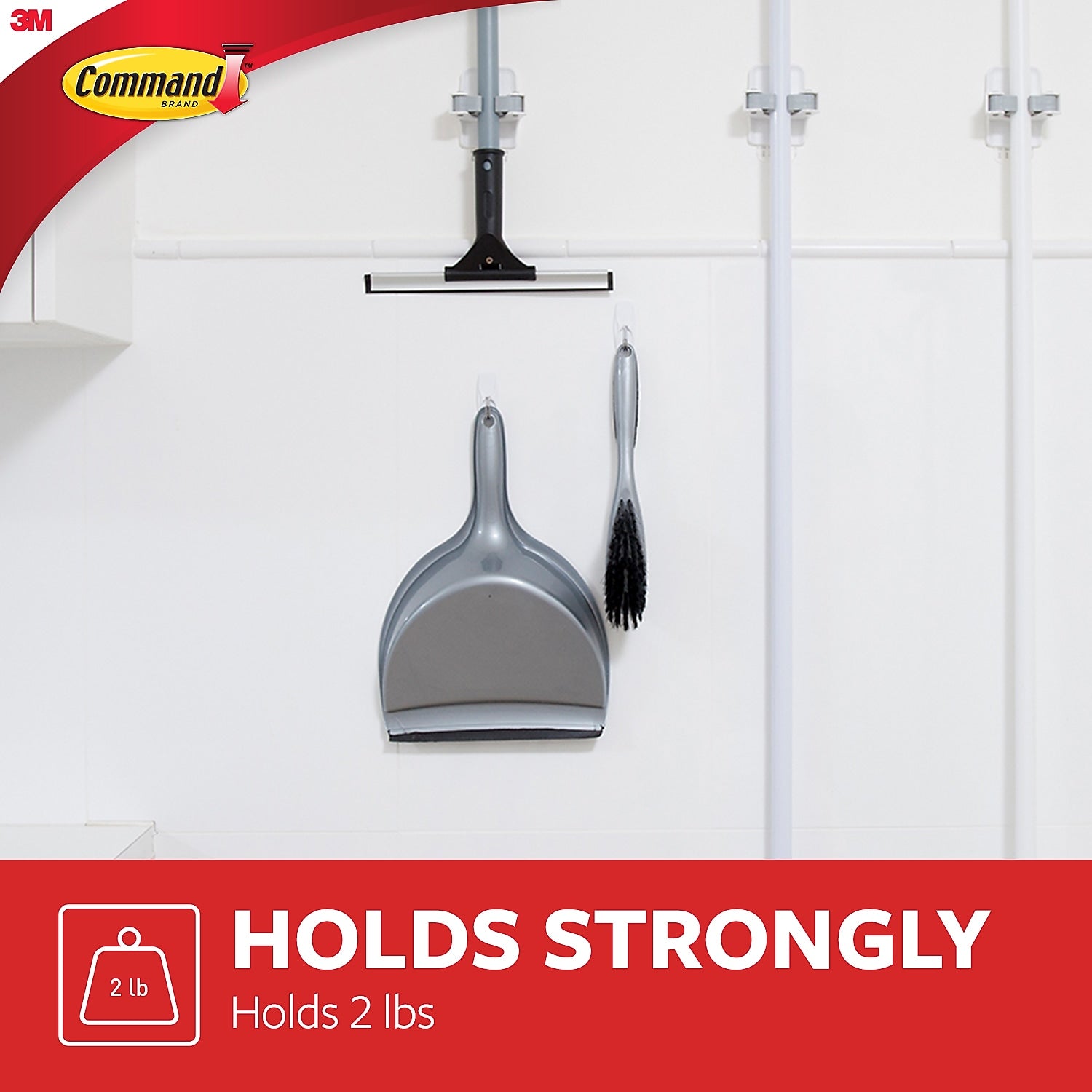 Command™ Medium Wire Hooks, White, 35 Hooks