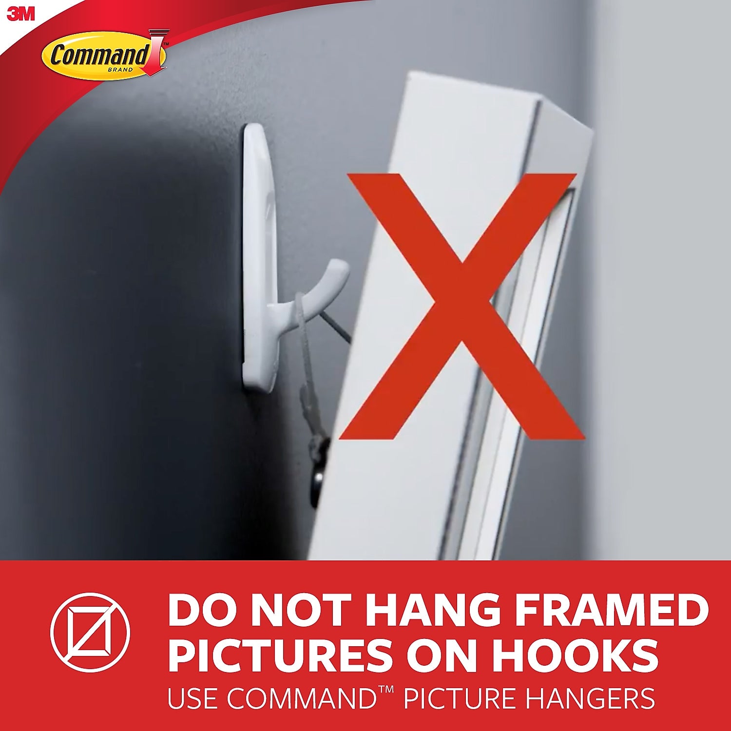 Command™ Medium Wire Hooks, White, 35 Hooks